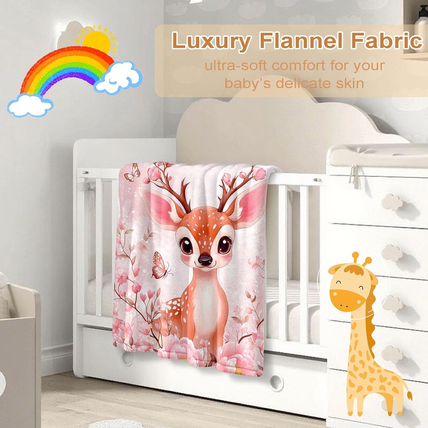 Ship Next Day, Personalized Baby Blanket – Printed in USA, Custom Baby Blanket for Boys & Girls, Baby Blanket with Name, Baby Shower, Easter, Christmas, Birthday Newborn & Toddler Gifts, Baby Gifts