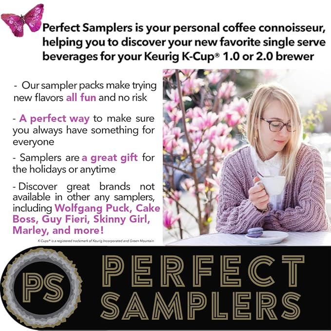 Custom Variety Pack Coffee, Tea, and Hot Chocolate Holiday Winter Sampler - Single Serve Pods for Keurig K-Cup Machines, 50 Assorted Flavors Party Mix(Pack of 1)