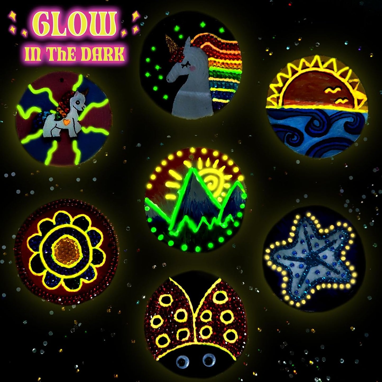 klmars Kids Wooden Painting Kit-Glow in The Dark-Arts & Crafts Gifts for Boys Girls Ages 5-12-Craft Activities Kits - Creative Art Toys for 5, 6, 7, 8, 9, 10, 11 & 12 Year Old Kids