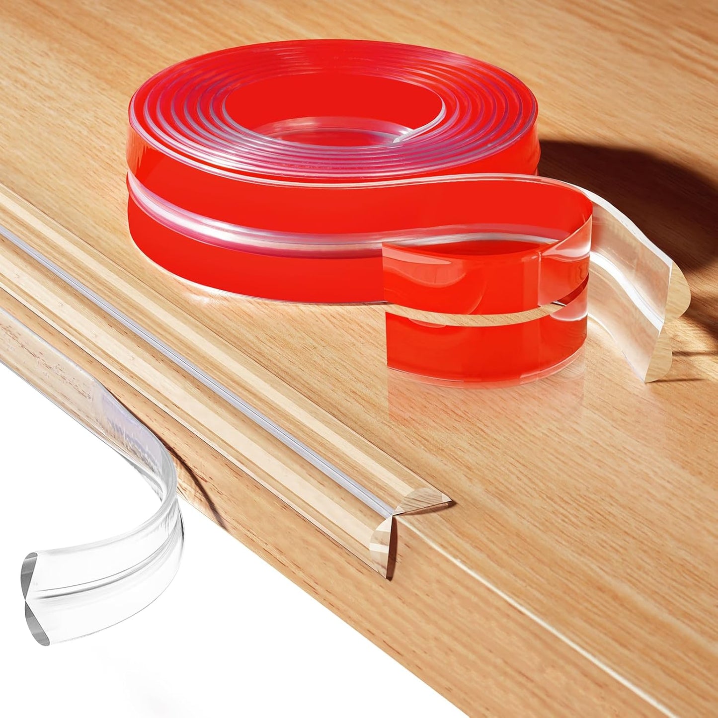 Edge Corner Protector Baby Proofing, Clear Soft Corner Protectors Baby Proof, Furniture Corner Guard & Edge Safety, Edge Protector for Table and Fireplace(19.6ft L*1.56inch W*0.14inch H)
