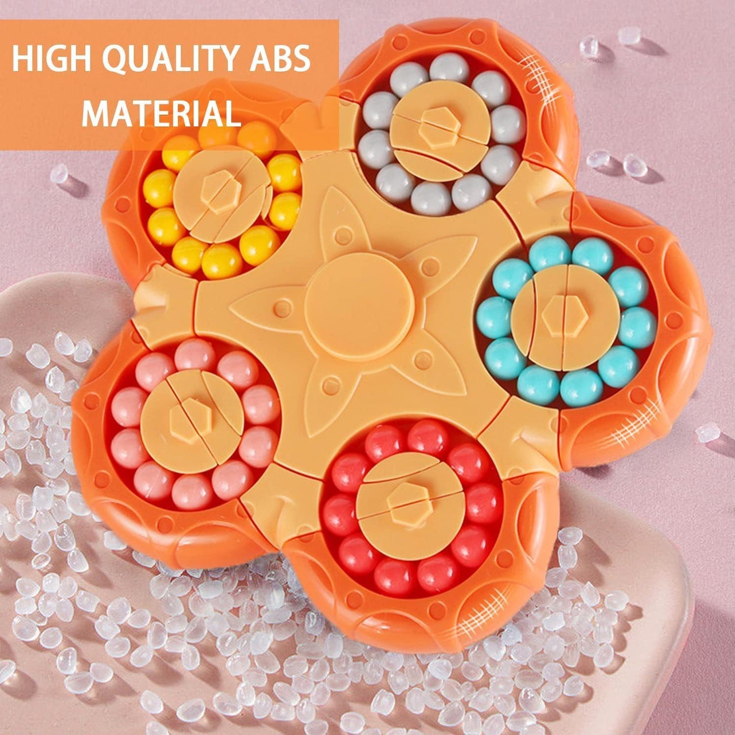 YUDANSI Magic Bean Puzzle Toy, Rotating Magic Bean Fidget Toys 2-in-1, Magic Ball Brain Teaser STEM Game, Gift for Kids Boys Girls Age 3+, 5-7, 8-12, Teen, Adult for Holiday Birthday Graduation Gifts