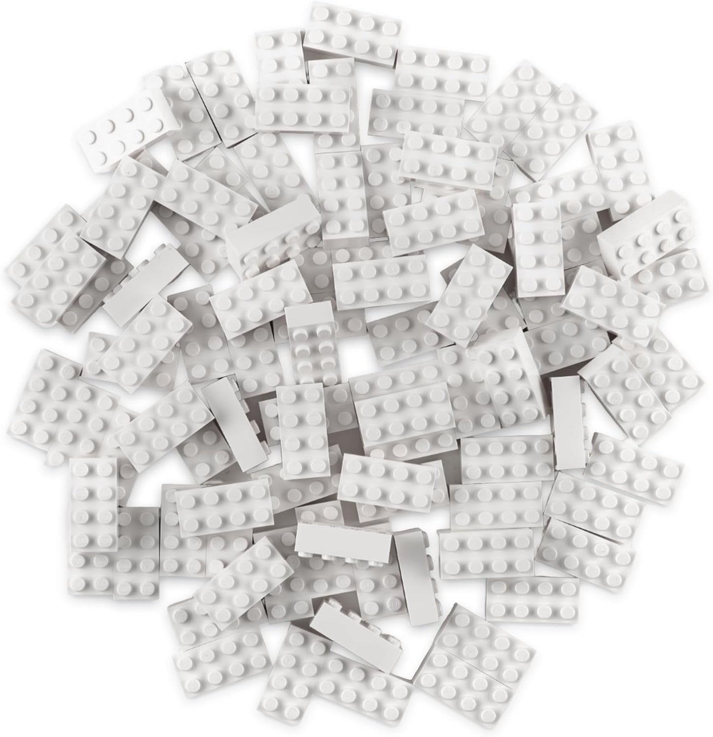 Strictly Briks Classic Bricks Starter Kit – 96 White 2x4 Building Blocks – Creative Set for Kids Ages 3+ – 100% Compatible with Major Brick Brands