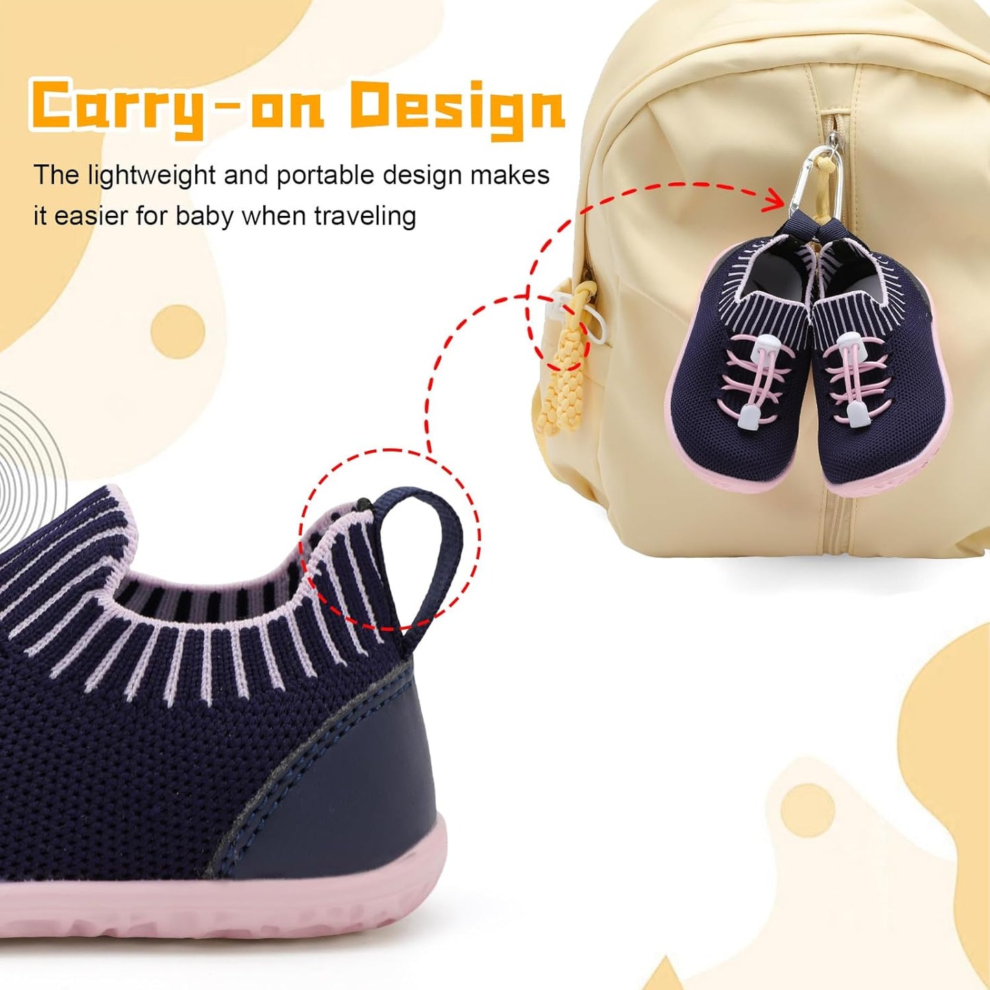 FEETCITY Baby Shoes Boys Girls First Walking Shoes Lightweight Infant Sneakers Slip On Shoe