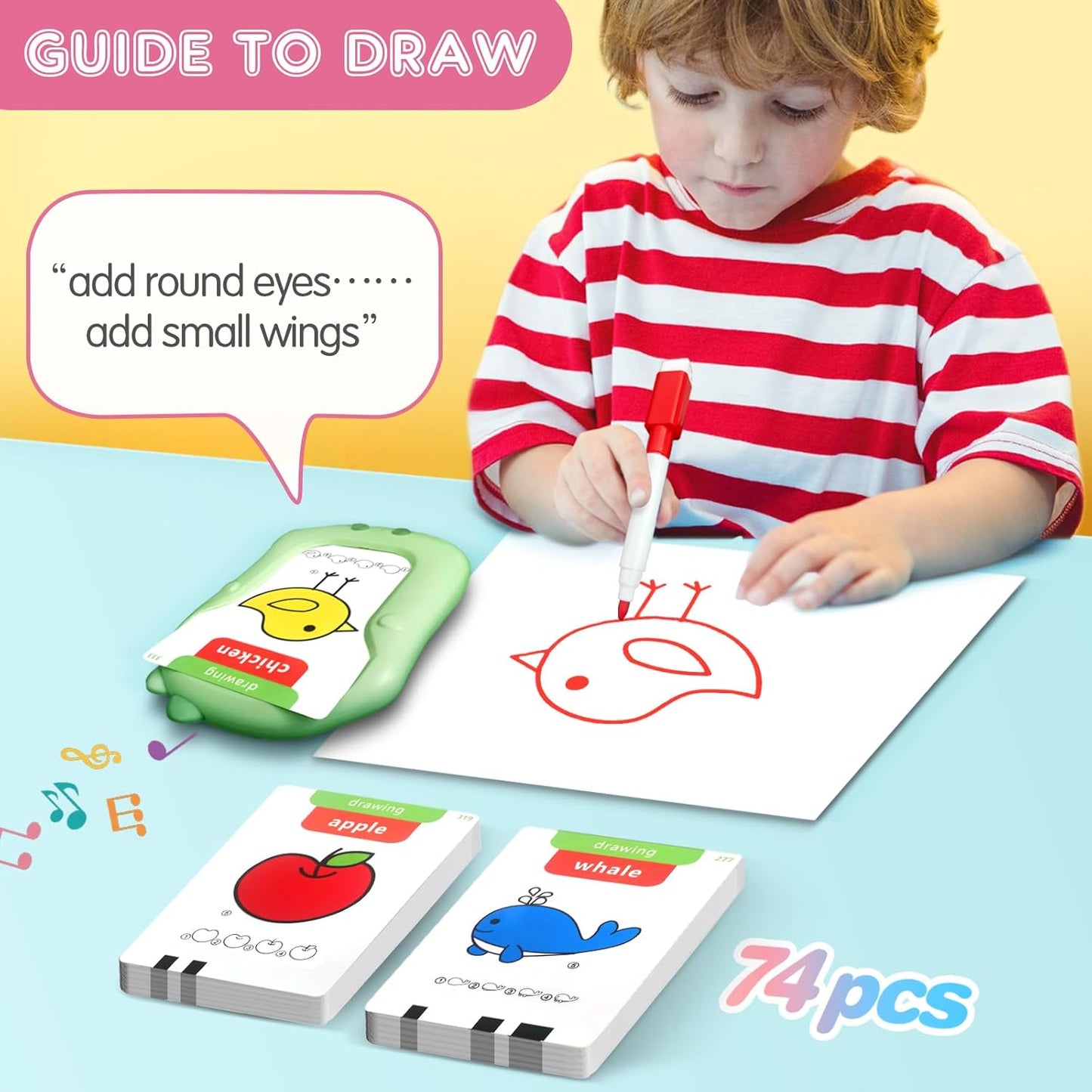 Reusable Writing & Drawing Talking Flash Cards for Toddlers - 168 Phonics Learning Cards with 8 Color Pens, Montessori Sensory Toys for Autism, Speech Therapy, Preschool Education - Gift for Ages 2-6.
