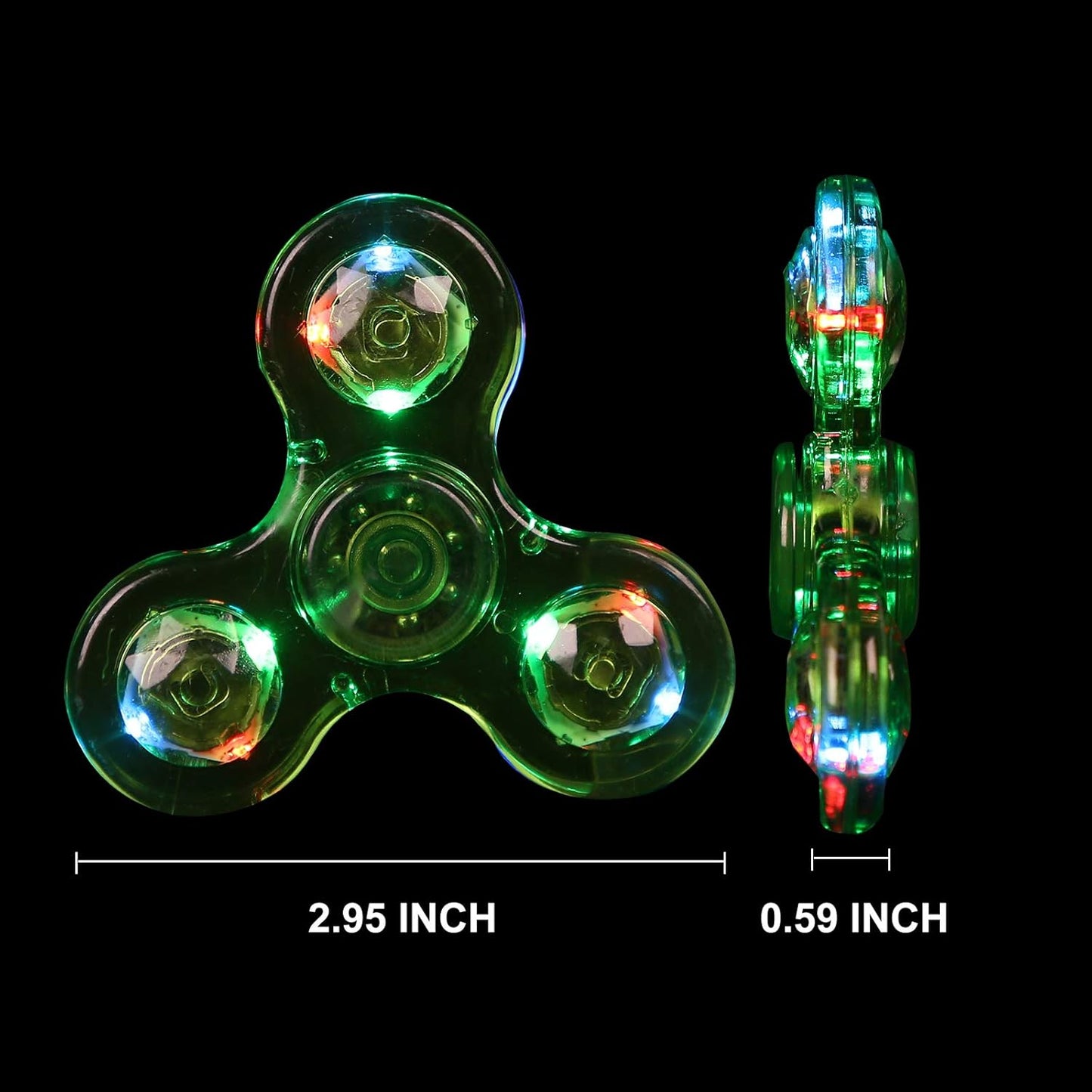 SCIONE LED Fidget Spinners, Light Up Sensory Fidget Toys for Kids, Glow in The Dark Toys for Kids 4-8-12, ADHD Anxiety Stress Relief Toys for Adults, Halloween Classroom Prizes Return Gifts for Kids