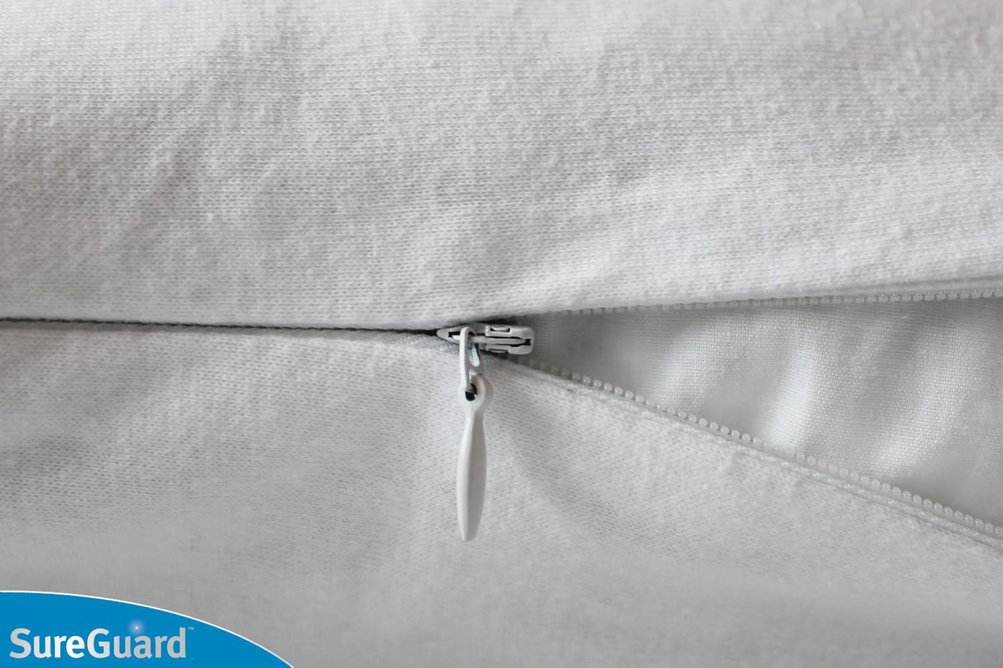 Set of 2 Travel Size SureGuard Pillow Protectors - 100% Waterproof, Bed Bug Proof, Hypoallergenic - Premium Zippered Cotton Covers - Smooth