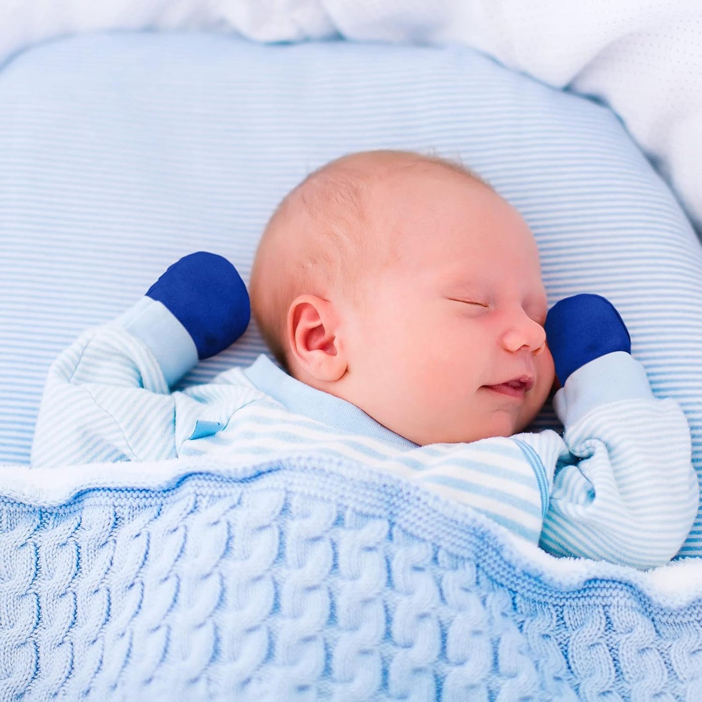 Geyoga 6 Pairs Newborn Baby Mittens No Scratch Gloves Infant Toddler Anti Scratch Essentials Unisex for 3-9 Months Girls Boys