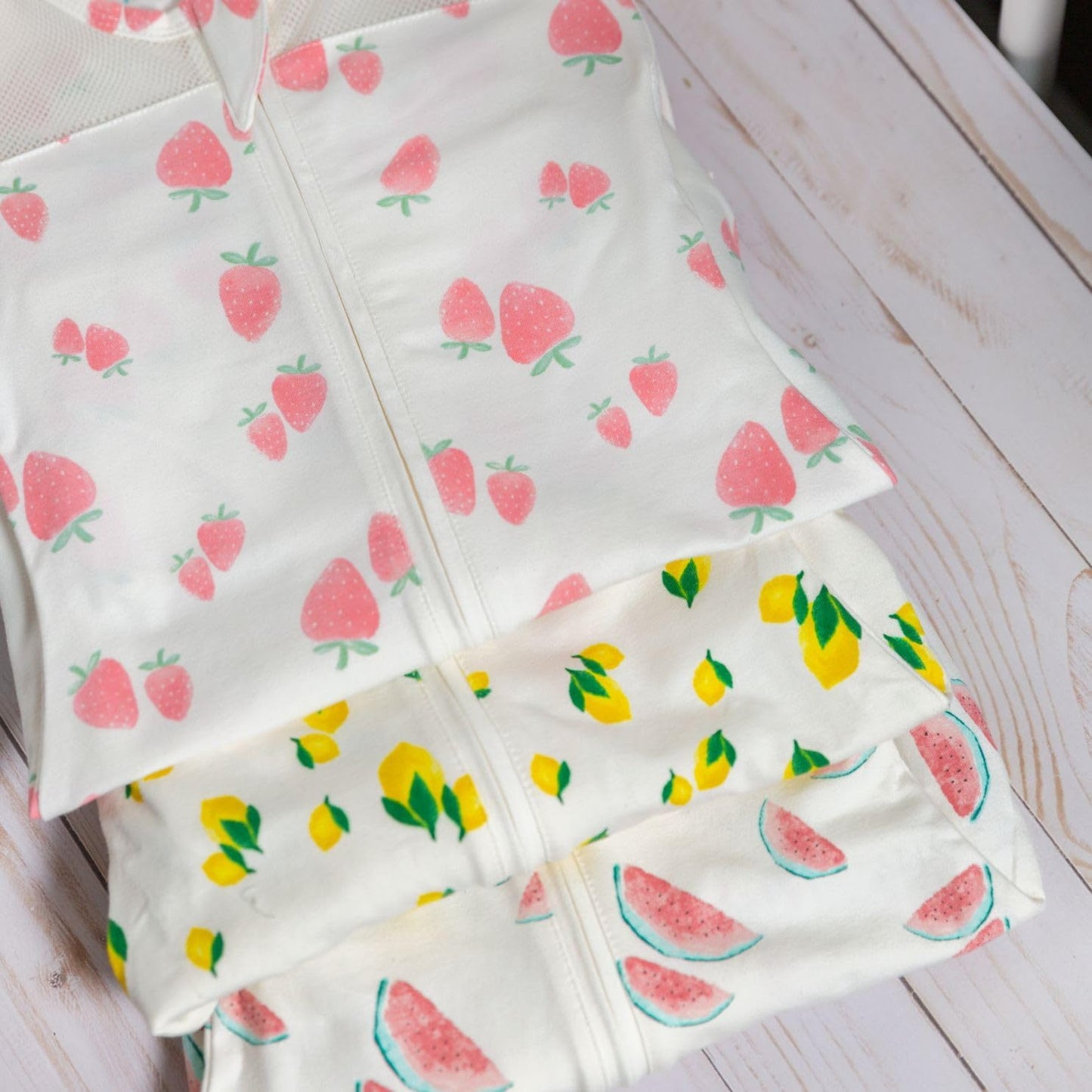 Happiest Baby SNOO Sleep Sack - 100% Organic Cotton Baby Swaddle Blanket - Doctor Designed Promotes Healthy Hip Development (Ivory Watermelons, X-Large)