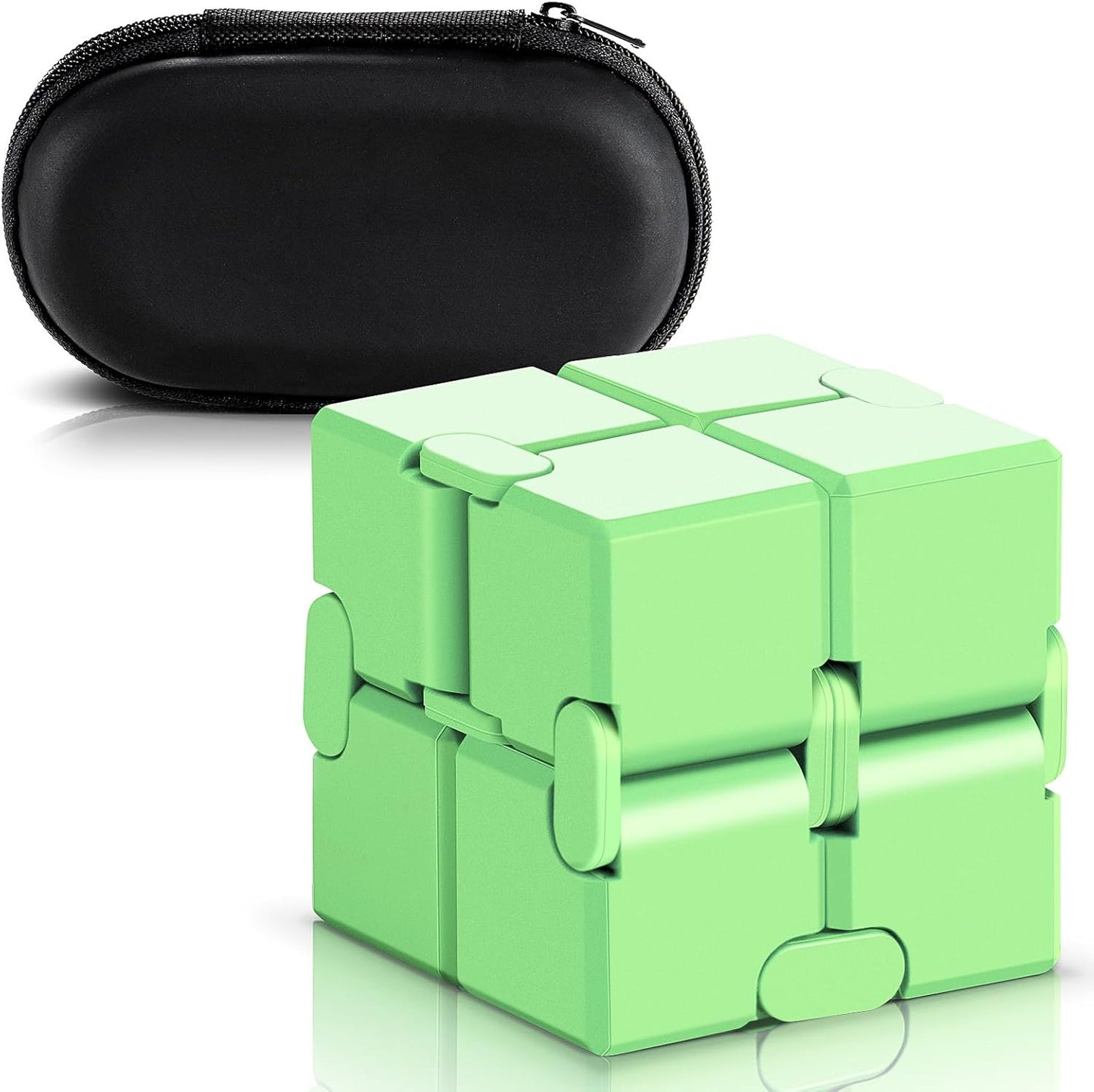 Fidget Cube, Durable Nylon Infinity Desk Toy, Skin-Friendly Handheld Gadget, Mini Stress-Relief Adult Fidget Toy for Anxiety Alleviation light weight(Green)