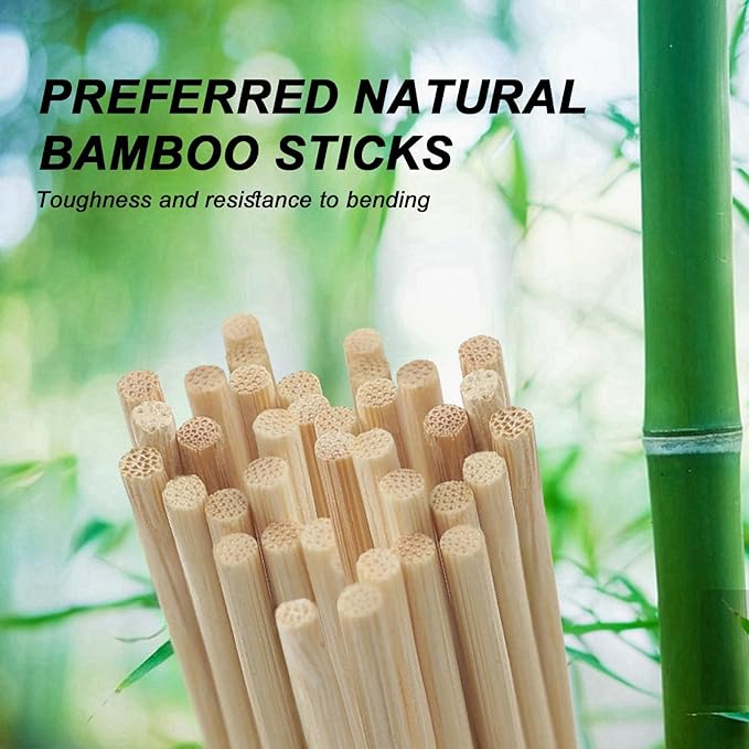 10 inch Natural Bamboo Skewers for Grilling，Chocolate Fountain，Kabob，Crafts，Barbecue，Flower Bouquet， Bouquet Wrapping Paper. Diameter=4mm. More Size Choices 6"/8"/10"/12"/36"(100 PCS)