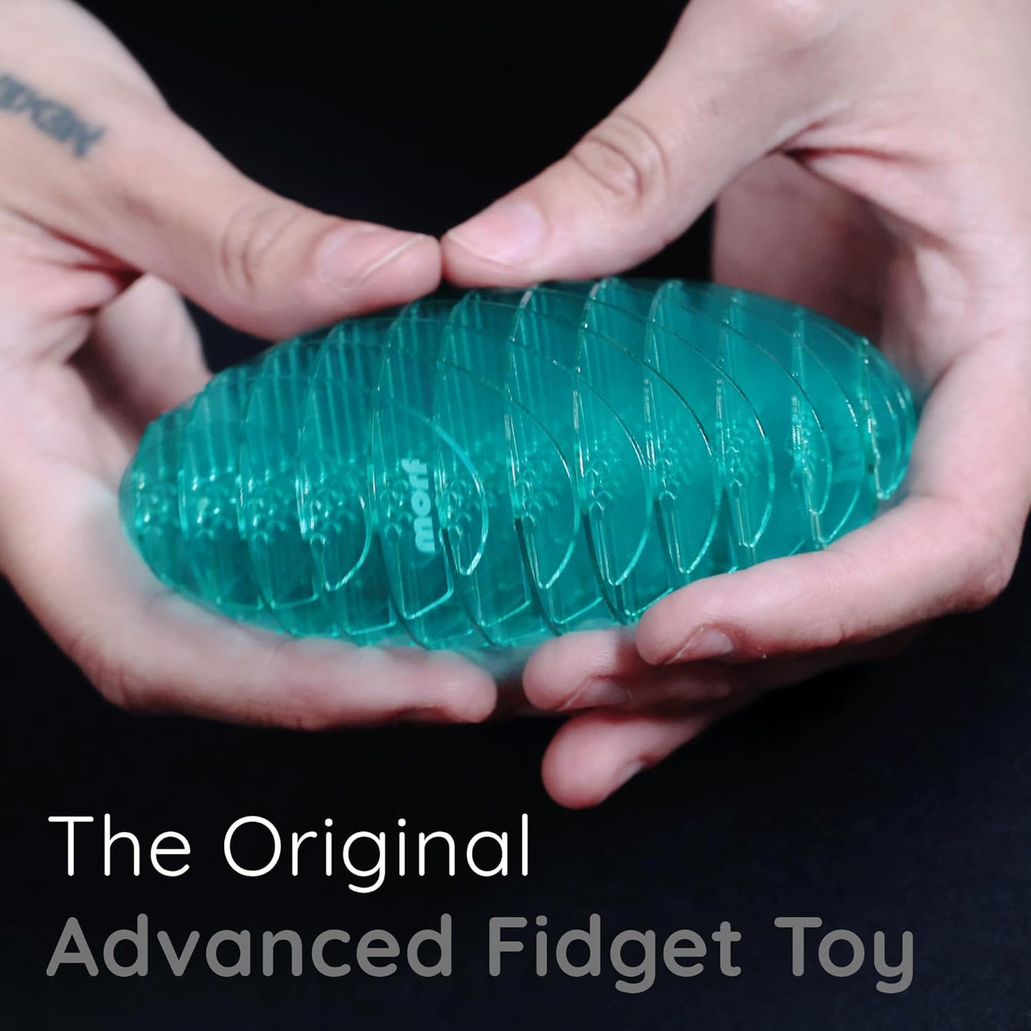 Morf Fidget Worm Toy - Desk Fidgets for Adults - Cool Satisfying Worm Fidget Sensory Toys - Fun and Interactive Morf Fidget Toy for Kids - USA Patent Pending Morf Figgy Toys - Small - 12 x 12