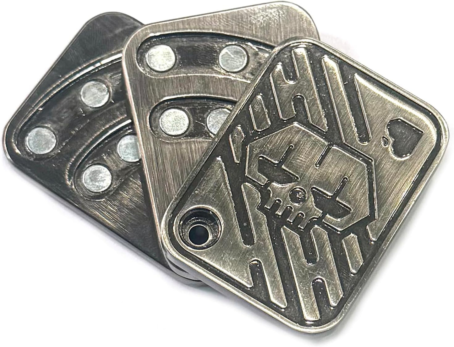 Poker Magnetic Metal Fidget Toys - ADHD Stress Relief Toy Metal Push Card Fidget Slider, Men EDC Toy Fidget Autism Sensory Toy, ADHD Office Desk Toys Gifts Boyfriend Father