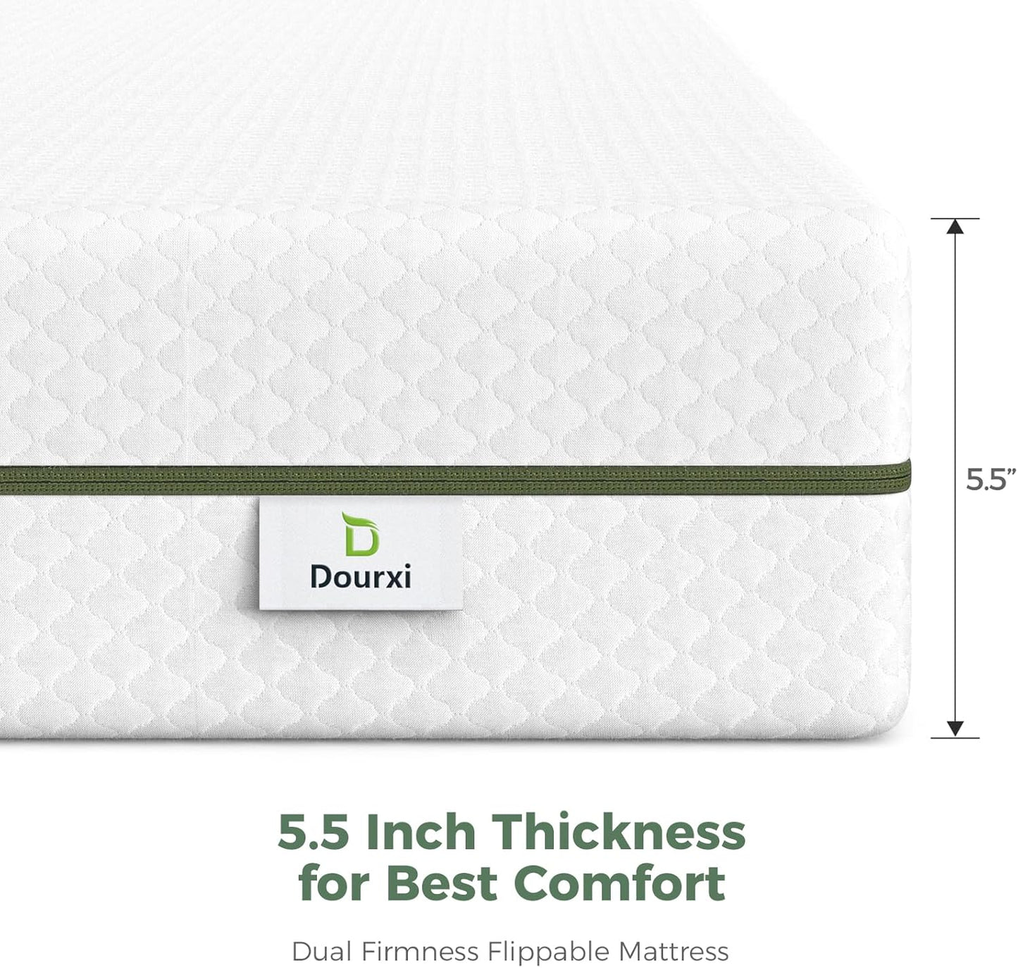 Crib Mattress, Dual-Sided Comfort Baby and Toddler Mattress with Gel Memory Foam and Removable Cover, Fits Standard Size Cribs and Toddler Bed, 52x27.5x5.5 inches