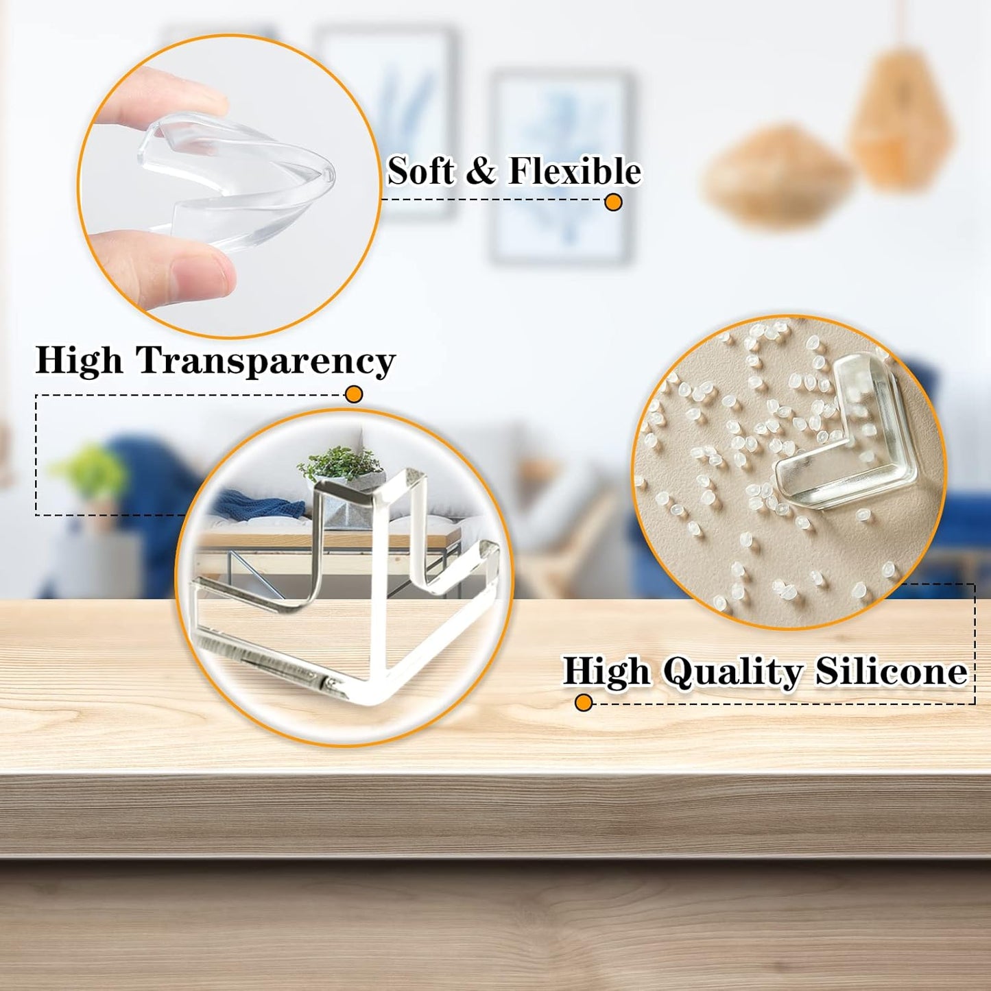 32 Pack Corner Protectors for Baby, Clear Corner Guards Table Corner Protector, Corner Bumpers Covers, Furniture & Sharp Corner Baby Proofing, T-Shaped
