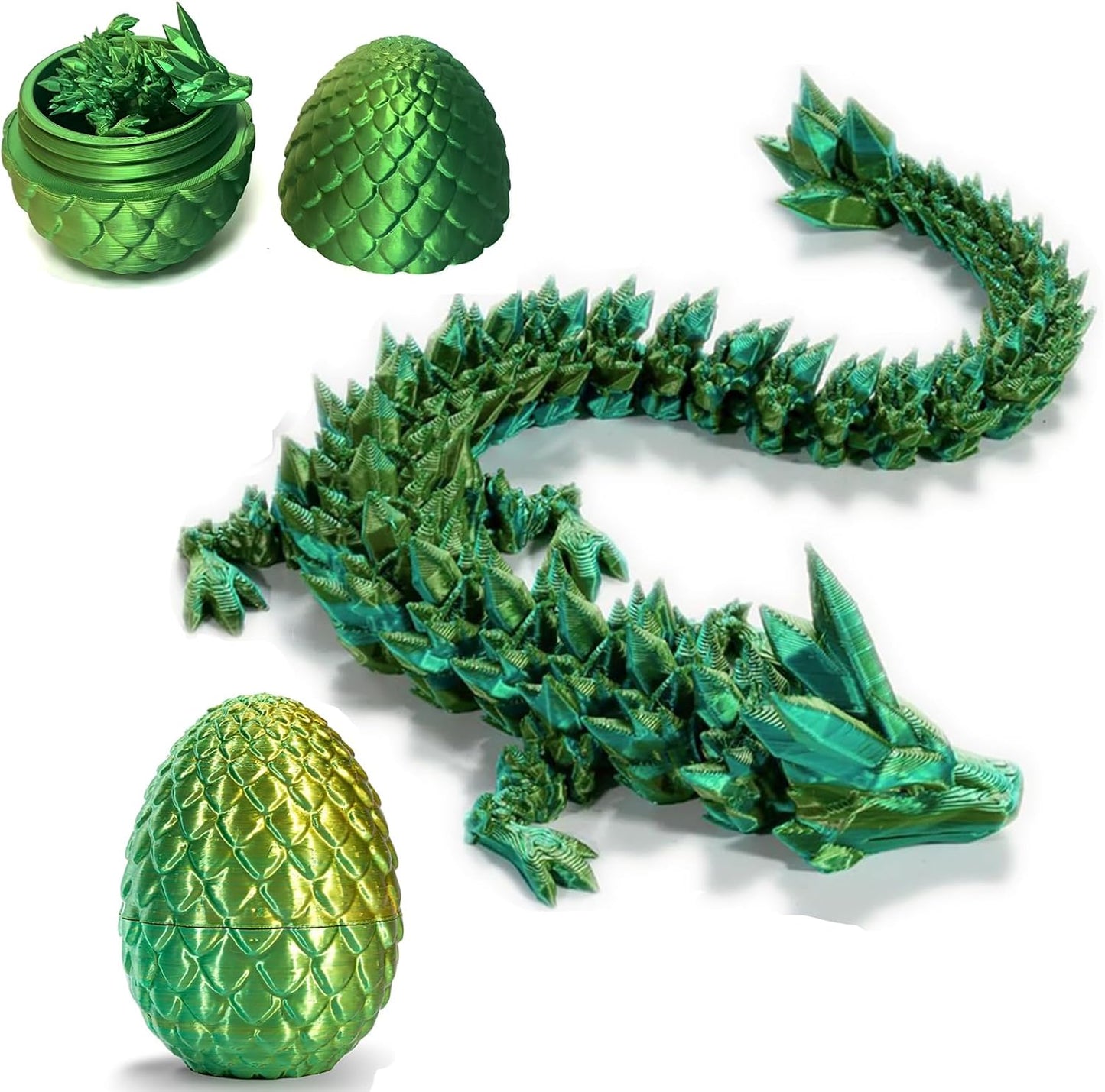 3D Printed Dragon Egg,Mystery Crystal Dragon Fidget Toys,Articulated Dragon,Home Desk Decor Easter Surprise Dinosaur Eggs,Adults Fidget Toys for Autism/ADHD