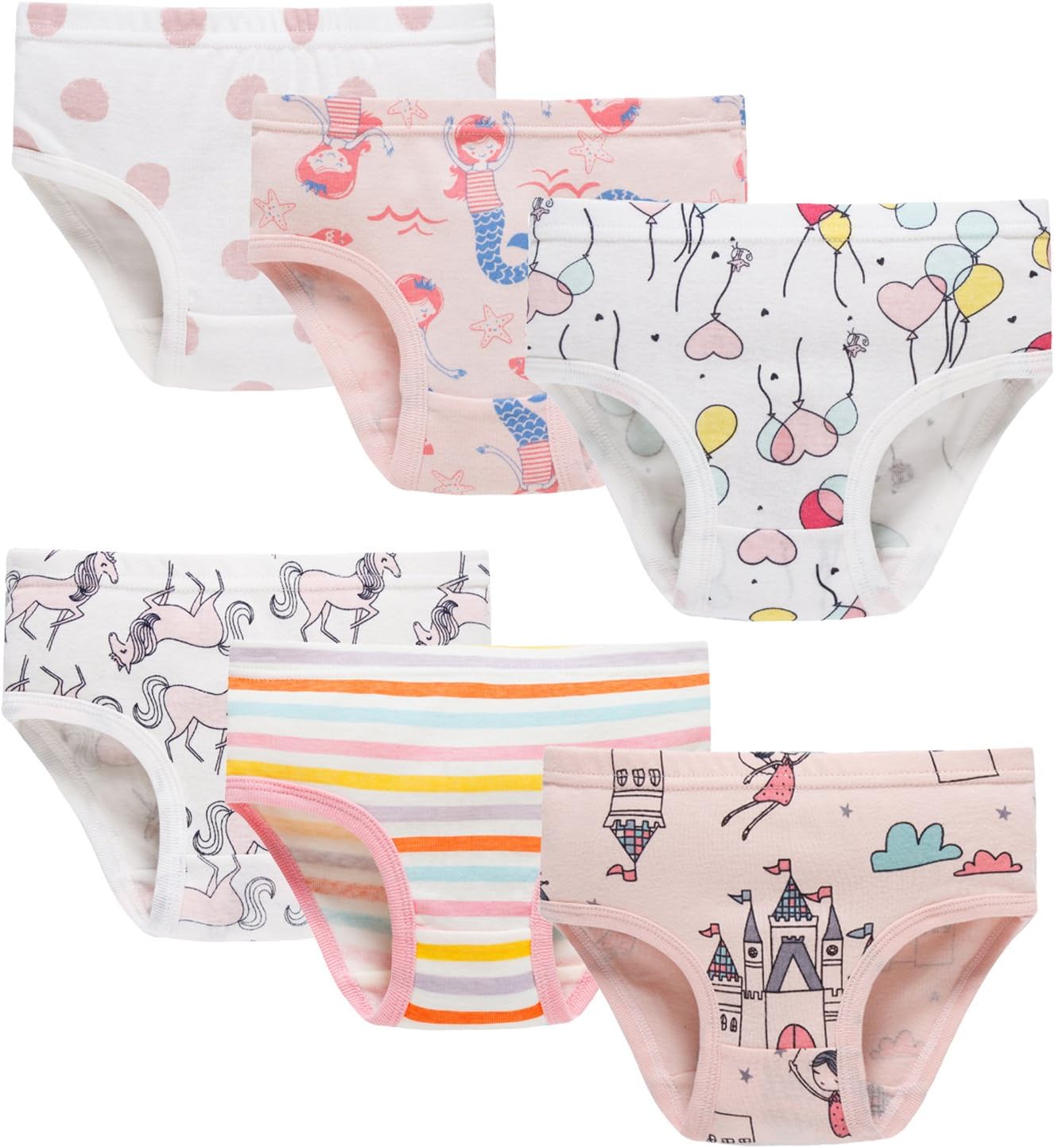 Boboking Soft Cotton Underwear Toddler Girls'Briefs Soft Undies