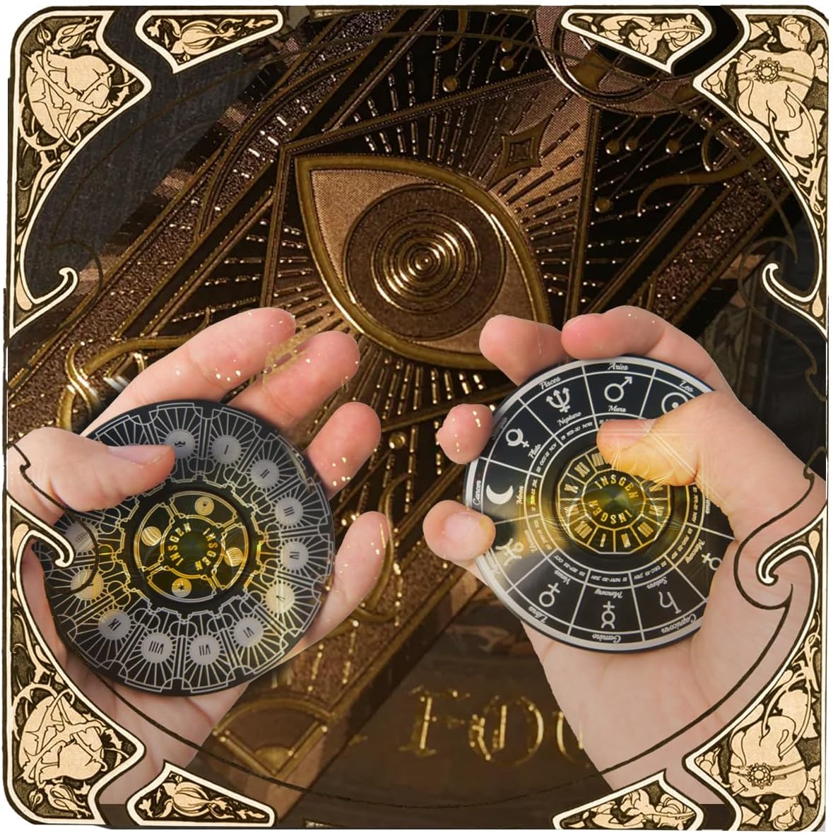 Fidget Toys Fidget Spinners for Kids 7 up Adults, Metal Spinning Spinner Top Toy, Anxiety Toys Stress Relief Reducer, Party Favors for Stuffers Tarot Constellation Spinning Tops Toys (Constellation)