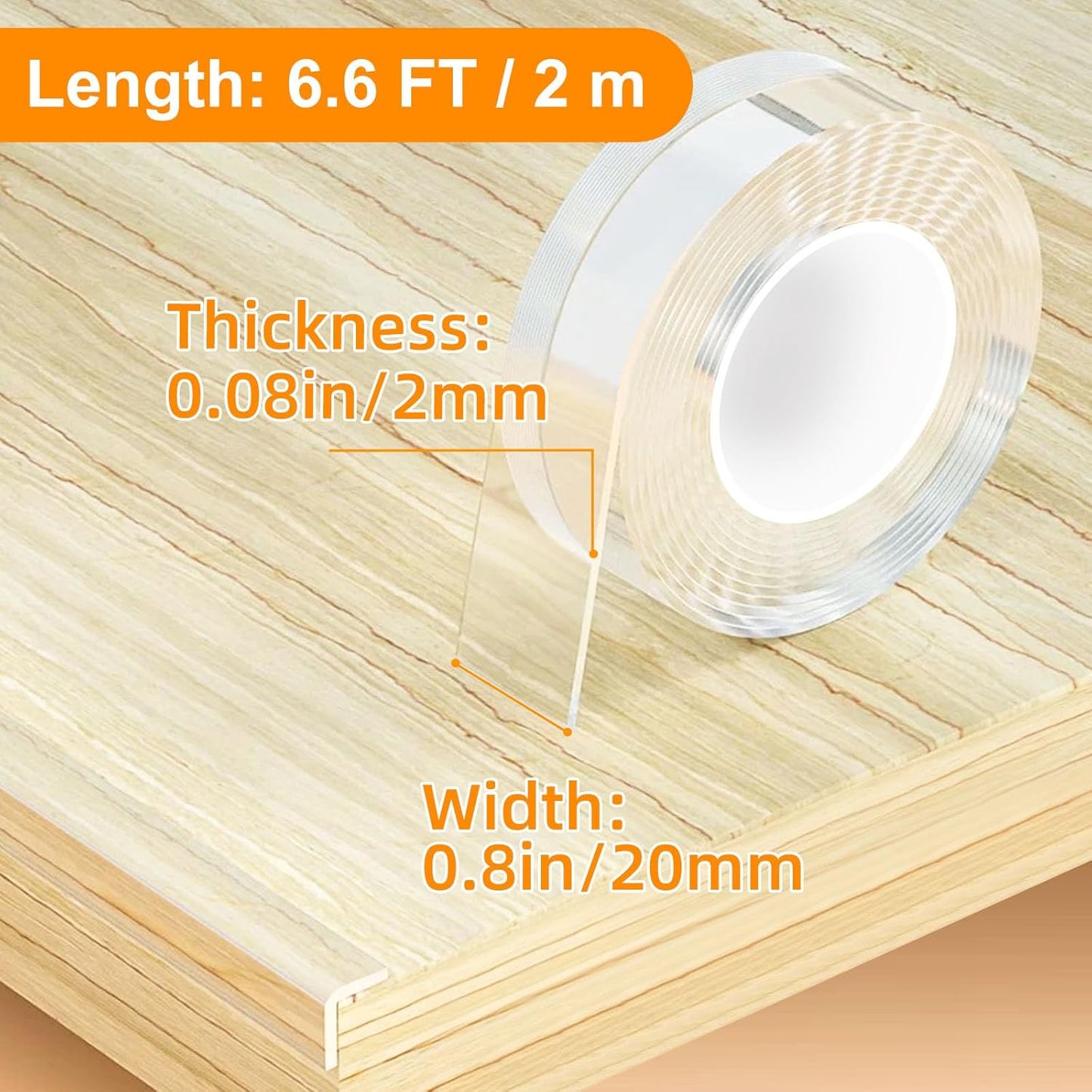 0.8 in x 6.6 FT,Clear Soft Corner Protectors for Furniture Strip,Sharp Edge & Table Bumper,Window Edge,Wall Protector, Soft Corner Guards Safe for Proof,Table Corner Protectors in Family
