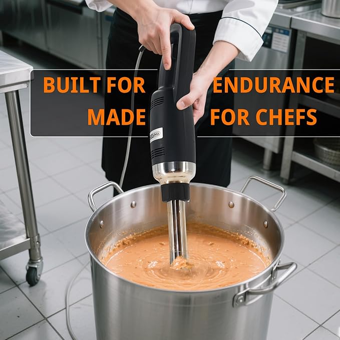 Commercial Immersion Blender, 500W Heavy Huty Hand Blender, With 20 Inch Detachable Shaft, 48 Gallons Capacity, Professional Industrial Grade Commercial Hand Mixer.