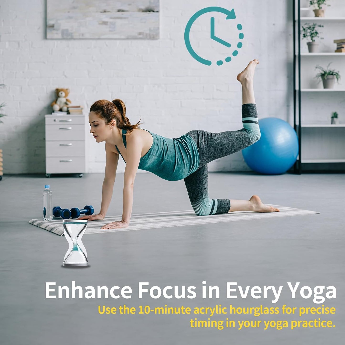 Sand Timer 10 Minute Hourglass Timer, Plastic Sand Clock 10 Minutes, Office pressure relief ornaments Sand Watch 10 Min, Hour Glass Sandglass Timer for Kids, Games, Classroom, Toothbrush Timer