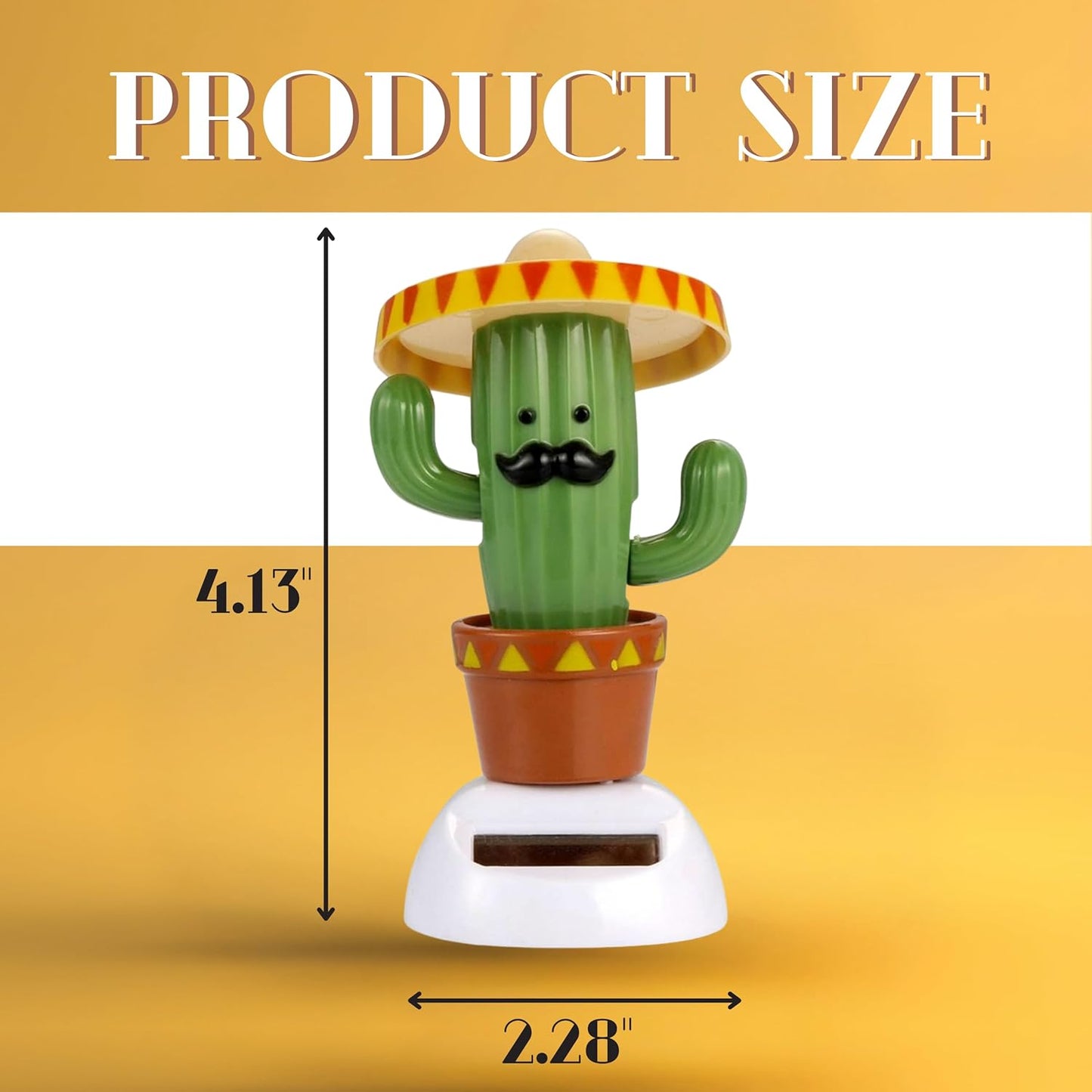 Solar Powered Dancing Cactus Toy – Sun Power Swinging Animated Bobble Dancer Solar Toys for Car Dashboard Dancing Cactus Holiday Car Decoration Solar Figures for Office Home Desk