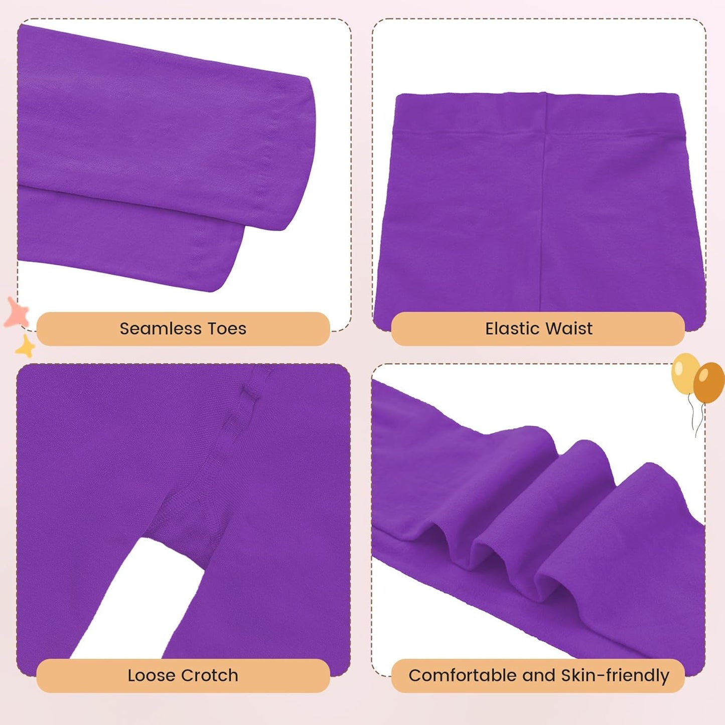 Girls Ballet Dance Tights for Toddler Baby Soft Athletic Leggings Infant Elastic Dance Tights for Girls