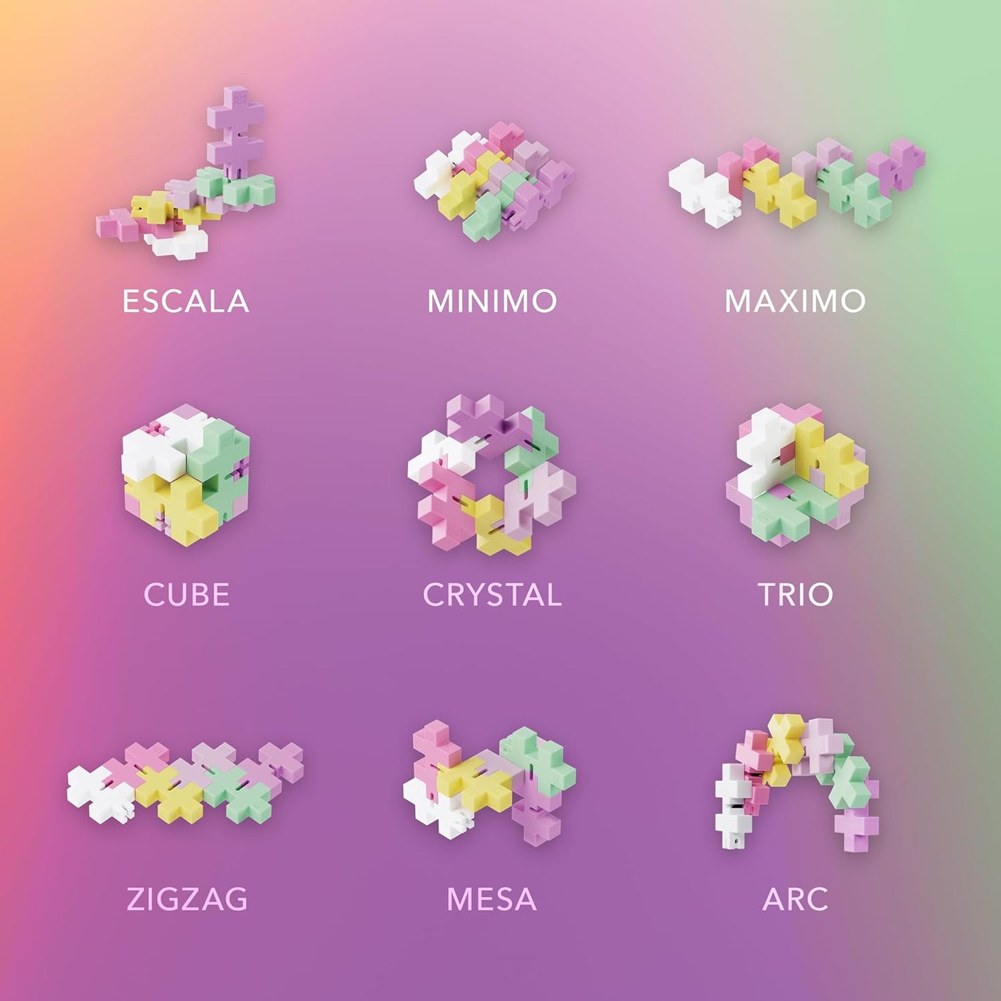 Plus-Plus - HEXEL Bubblegum - Fidget Sensory Puzzle Toy - Travel Friendly, Quiet Stress and Anxiety Relief for Kids/Adults