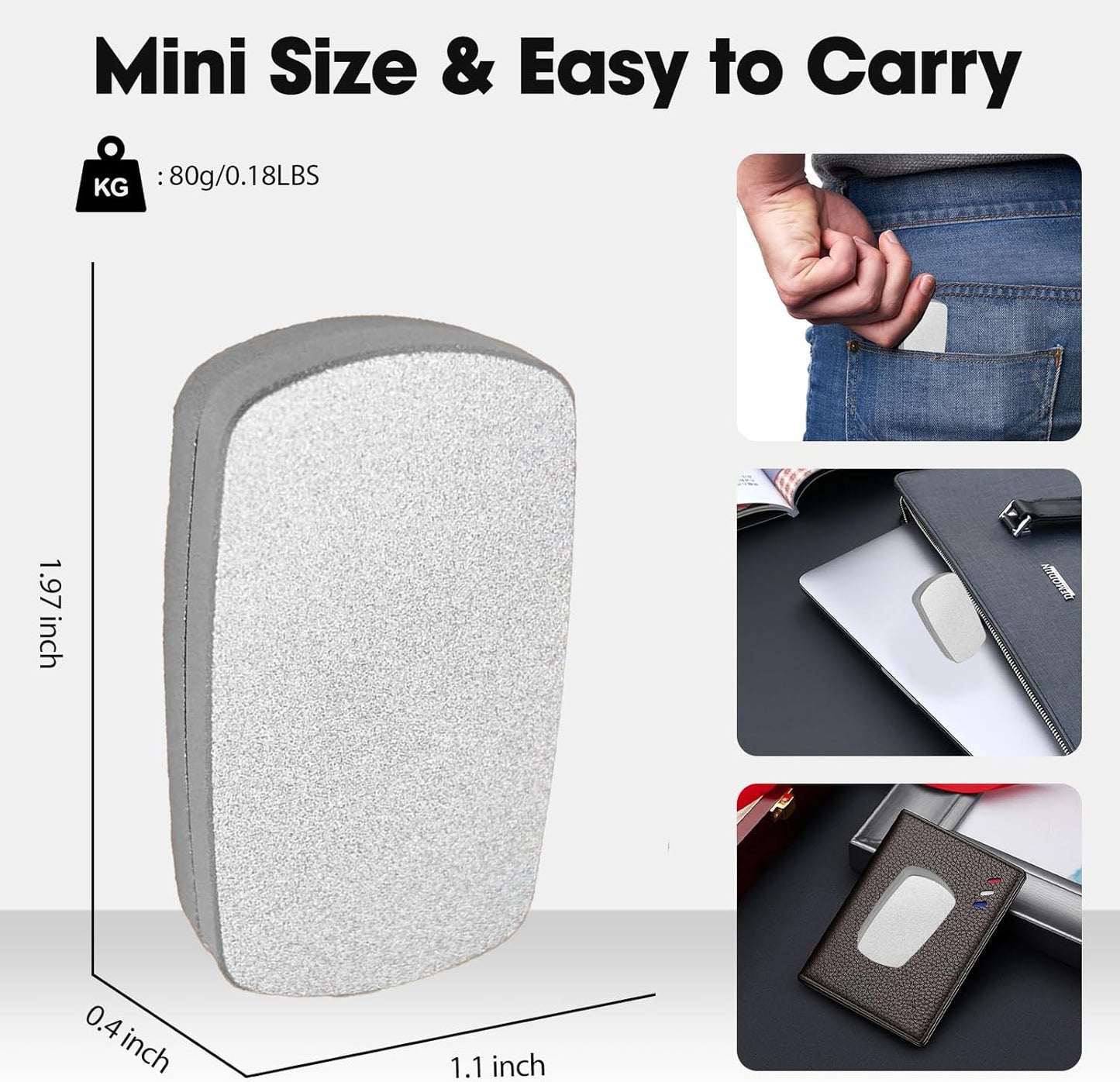 Fidget Slider EDC Gadgets Toy Oval Metal Magnetic Haptic Fidget Toys for Adults Anxiety/ADHD/Stress Relief, Gift for Boyfriend, Husband and Father (Silver)