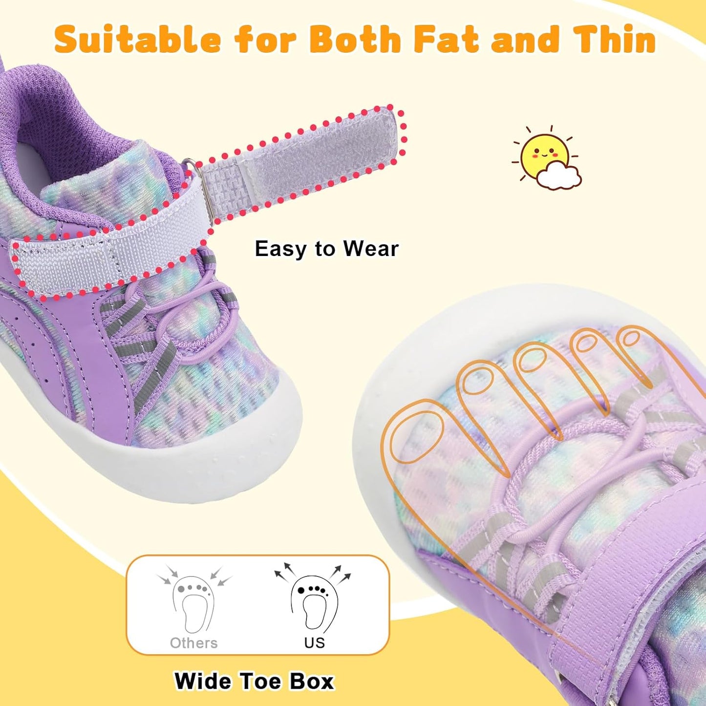 FEETCITY Wide Baby Shoes Boys Girls Baby Barefoot Shoes Breathable Infant Walking Shoe Crib Sock Shoe Toddler Sneakers Flexible