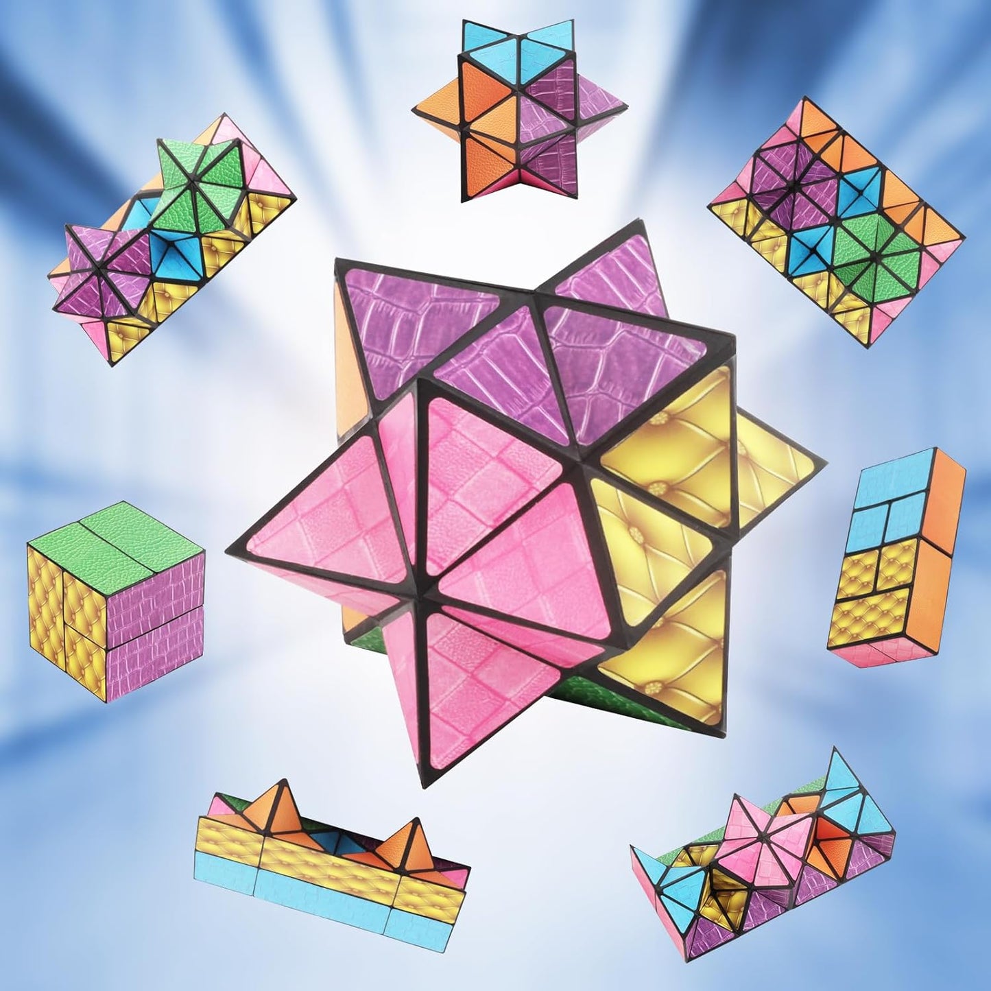 Fidget Toys Star Cube: Infinity Cubes Magic Cube Cool Stuff Gadgets Things Unique Birthday Gifts Boys Girls Kids Adults Anxiety Stress Relief Sensory Toy Fidget Blocks