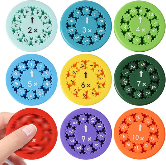 Math Fact Fidget Spinners, Math Facts Fidget Spinners, This is for All The Stimmers - Fidgeters Who are Learning Math, Division and Multiplication on One Fidget (Add Or Subtract 9pcs)