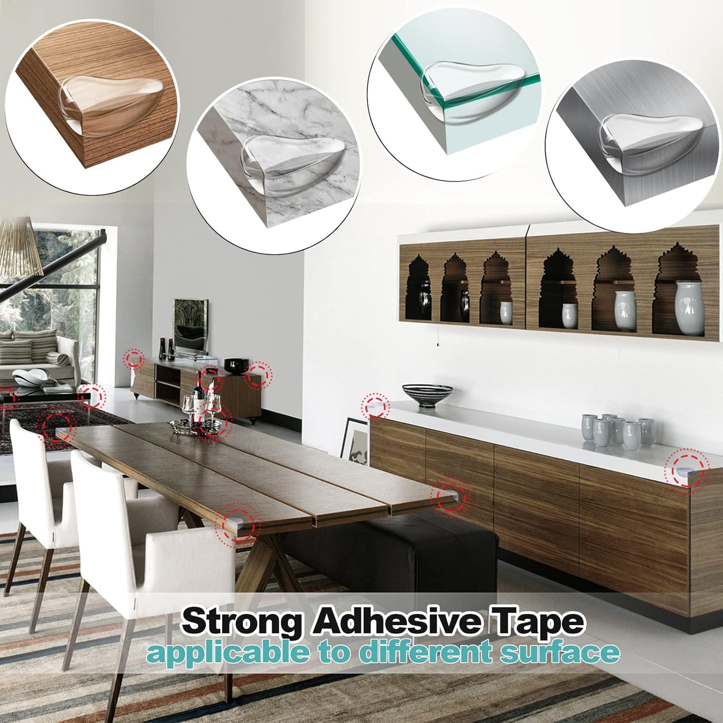 20 Pack Corner Protector Baby Clear Corner Guards Table Corner Protectors Baby Proofing Furniture Corner Edge Safety Bumpers for Coffee Table, Counter, Desk, Cabinet