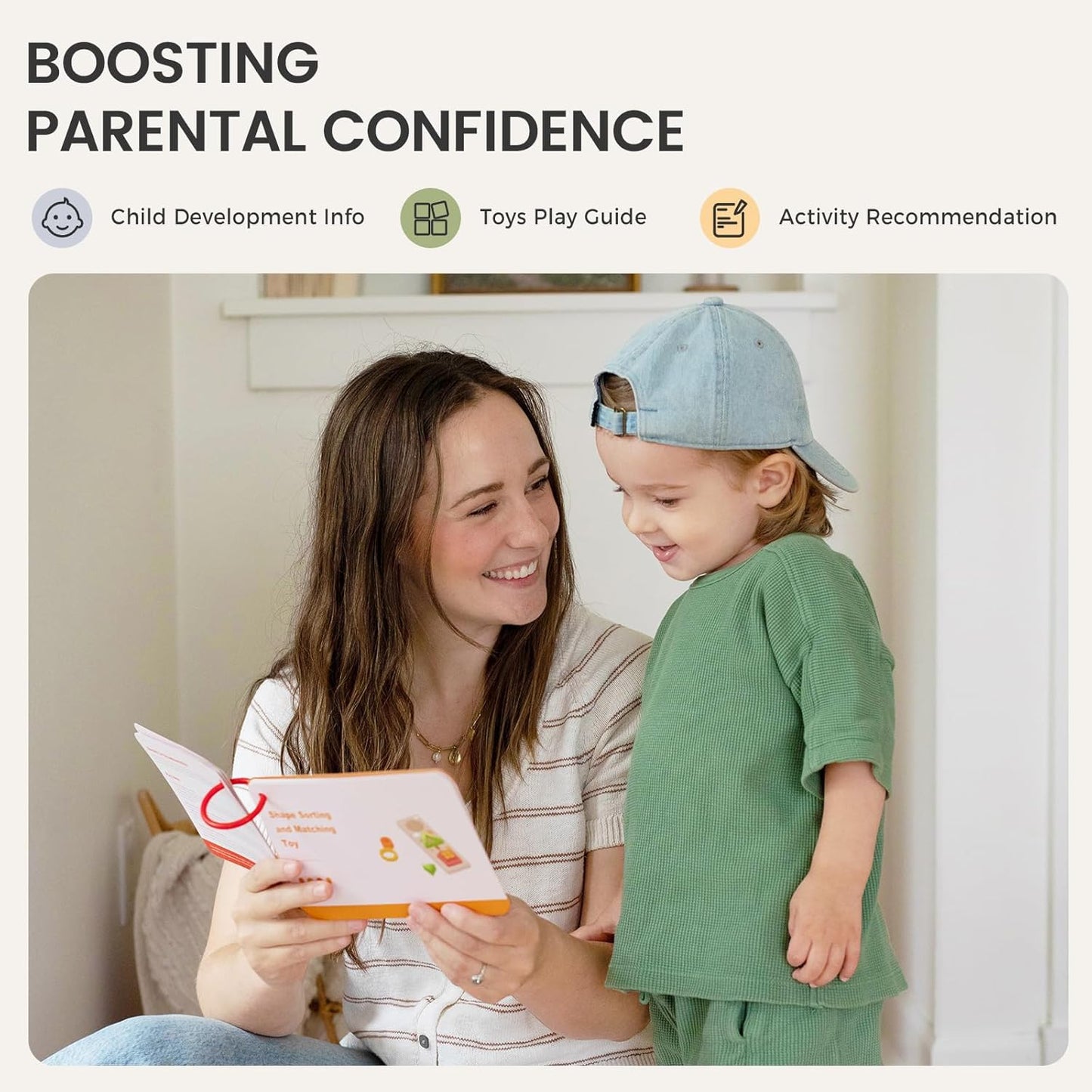 Tiny Land Montessori Toy Set for Babies 18-24 Months Investigator Play Kit- 4-in-1 Wooden Learning Toys with Color Sorting, Lacing Beads, Shape Matching, and Seasons Puzzles