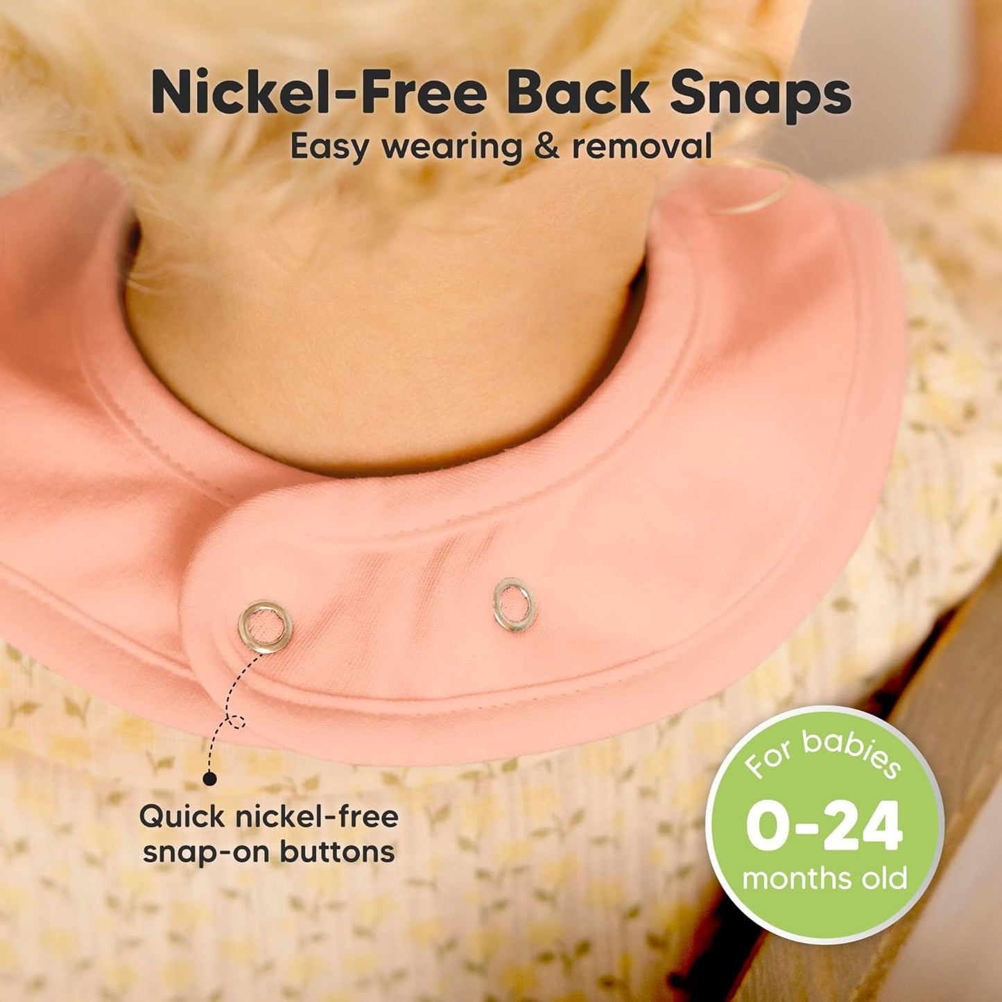 KeaBabies 8-Pack Organic Baby Bibs for Boys, Girls - Super Absorbent Cotton Drool Bibs for Baby Girl & Boy, Teething Toddler, Drooling Newborn, Ultra Soft & Machine Washable (Embrace)