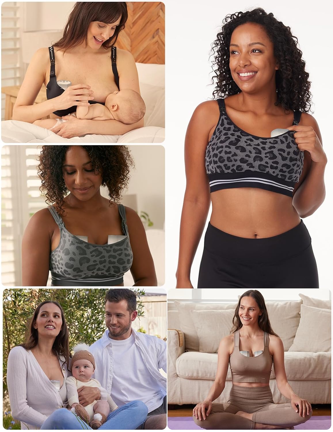 Momcozy Hands-Free Breast Pump S12 Pro, Wearable & Portable Pump with Soft DoubleFit Flange, 3 Modes | 9 Levels Double Electric Pump, Smart Display, 24mm, 2 Pack Cozy Grey