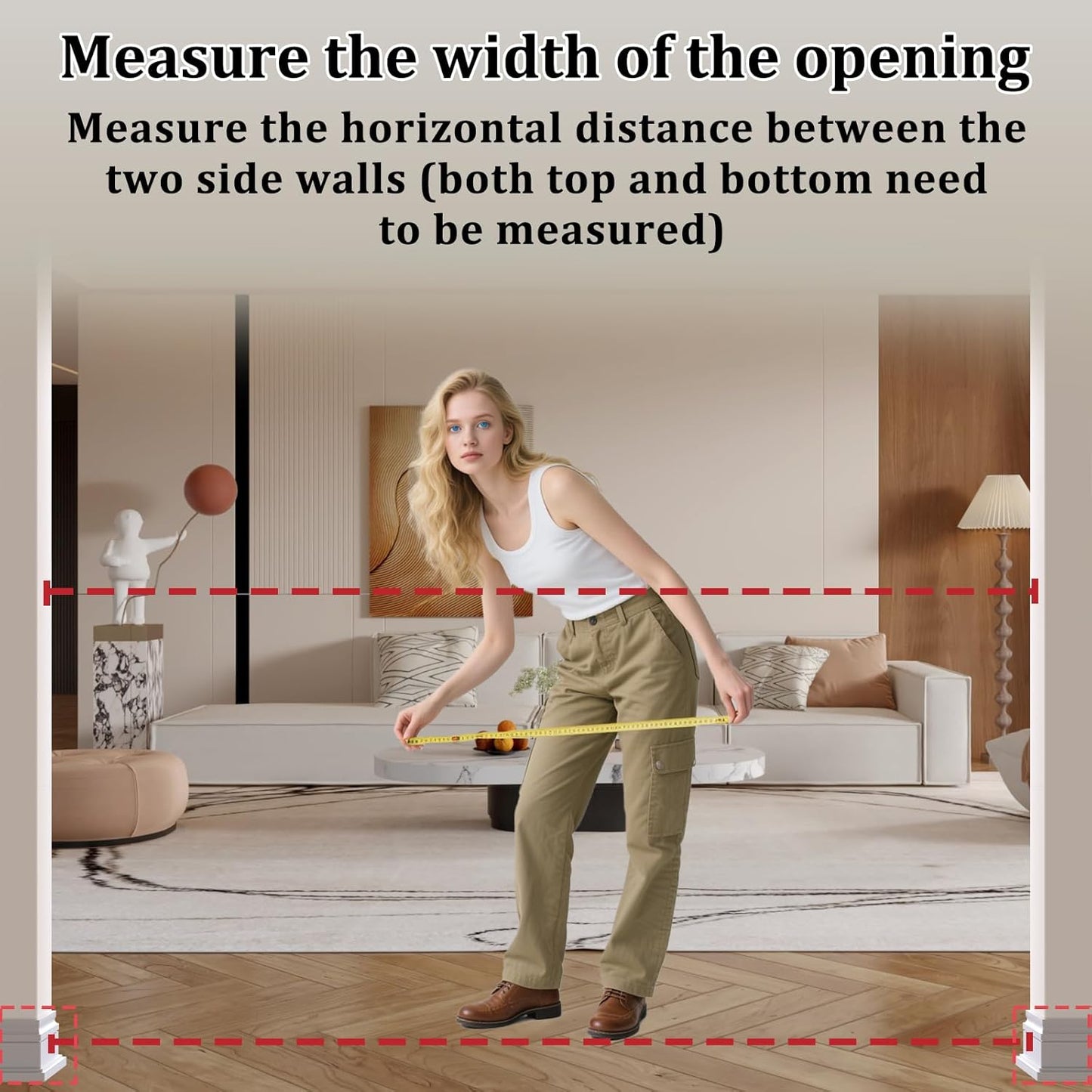 WAOWAO Clear Acrylic Baby Gate for Stairs Modern Design Acrylic Auto Close Pet Gate, 29.52-37.79" Wide Safety Baby Gate for Doorways,White Clear Dog Gates Indoor, Hallways,Kitchen