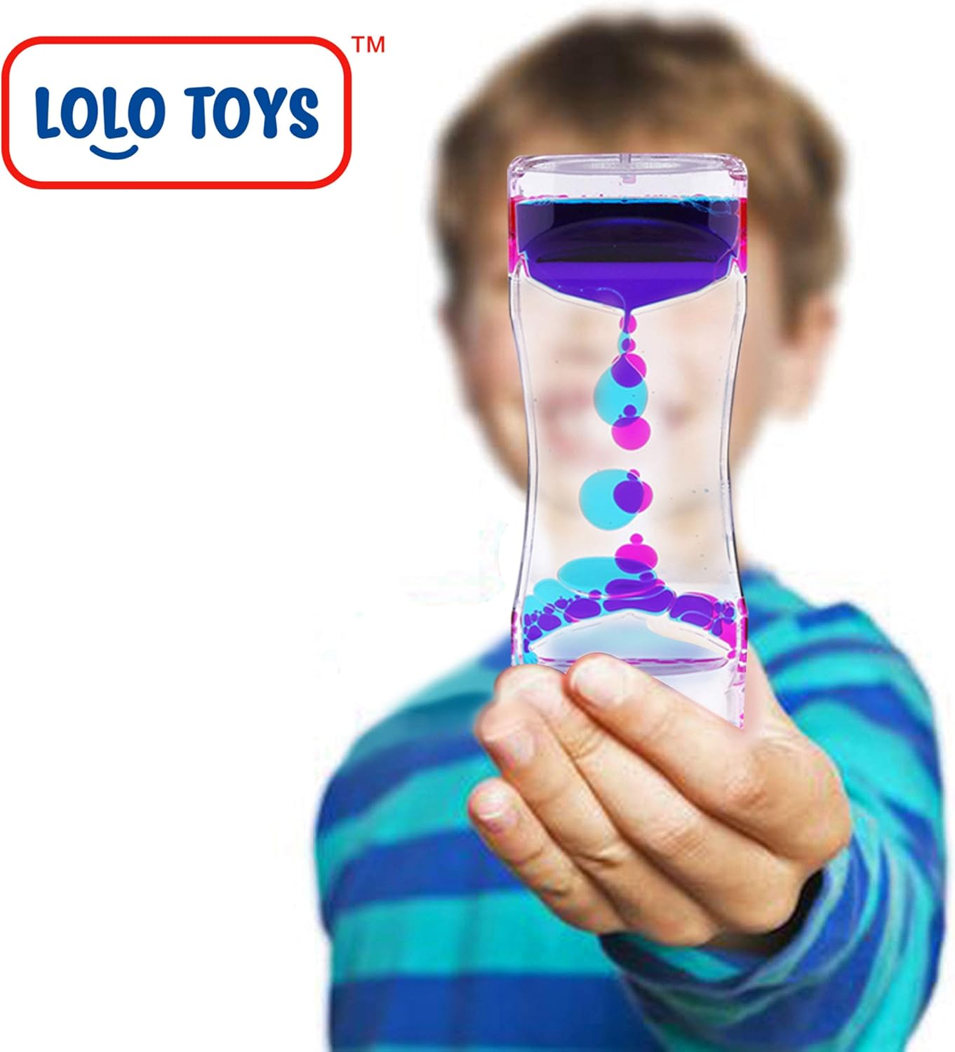 Liquid Motion Bubbler Sensory Toys – 4 Pc Set Bundle Stretchy String Fidget Toys Timer Water Oil Toy for Stress Relief and Anxiety Relief Great for ADHD AutHD Autism ADD Hyperactivity Relaxation figit