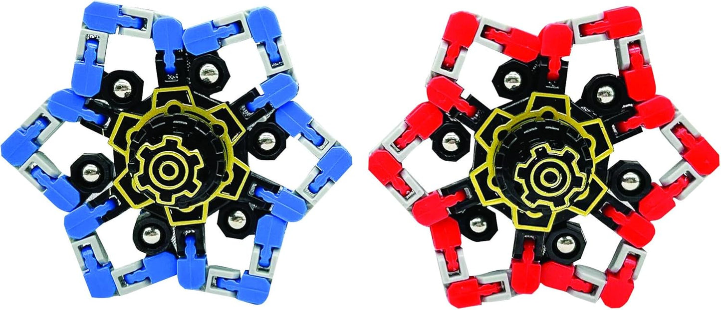 Raymond Geddes Stackable Spider Star Spinner Fidget Toy (12 Pack) - Calming Transformable Fidget Spinner – Unique Fidgets