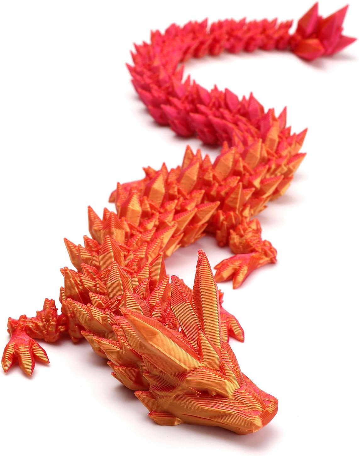 3D Printed Dragon Toy 12" Crystal Dragon Fidget Executive Desk Dragon Egg