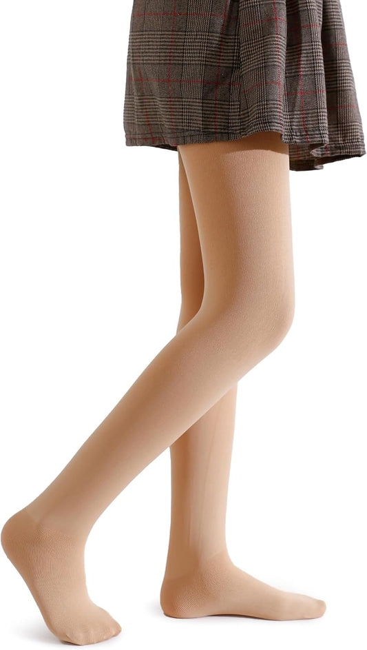 Pareberry Girl's Winter Fleece Lined Thick Microfiber Soft Tights for Kids Age 3-14
