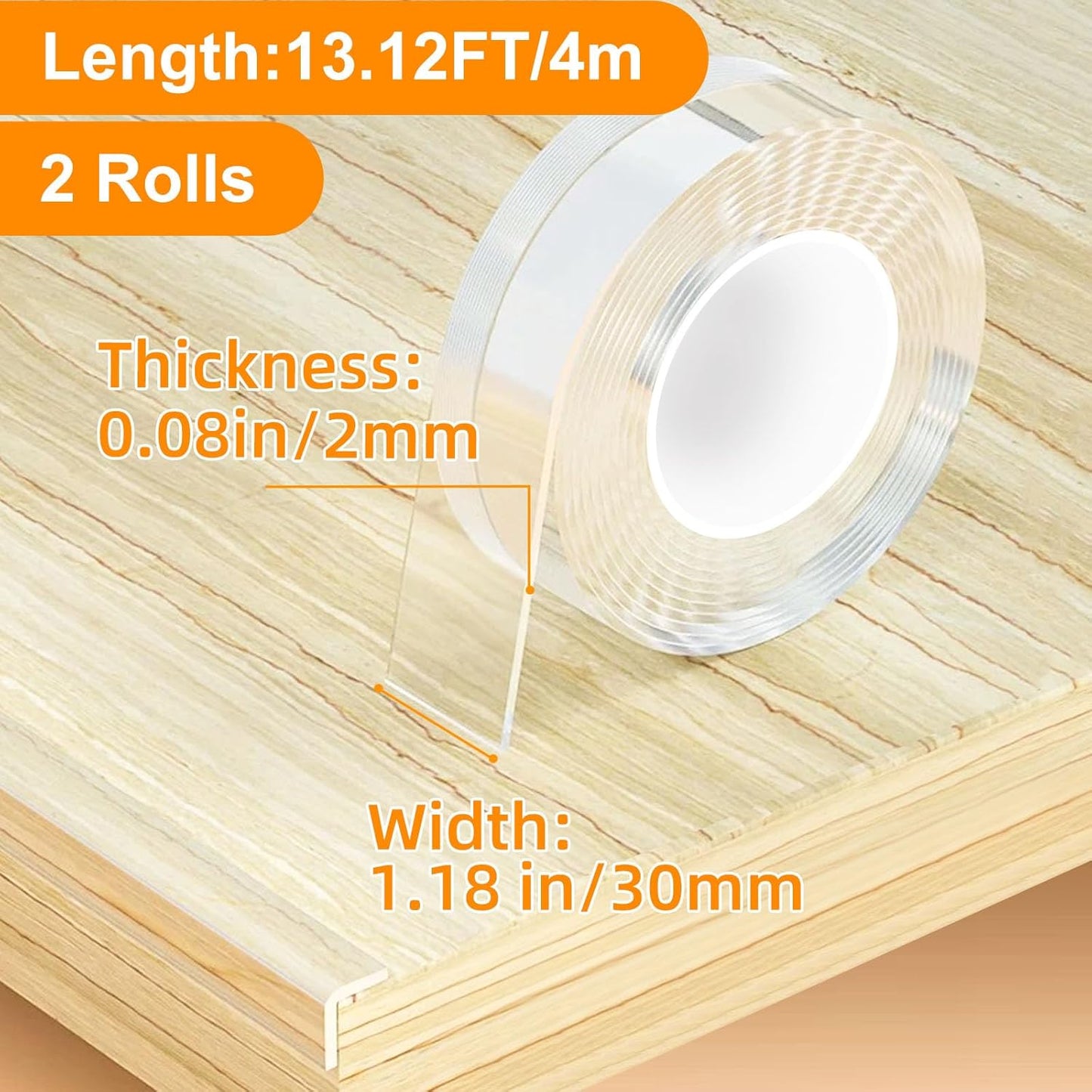 2 Rolls Clear Soft Corner Protectors for Furniture Strip,Sharp Edge & Table Bumper,Window Edge,Wall Protector, Soft Corner Guards Safe for Proof,Table Corner Protectors in Family,1.18 in x 13.12 FT
