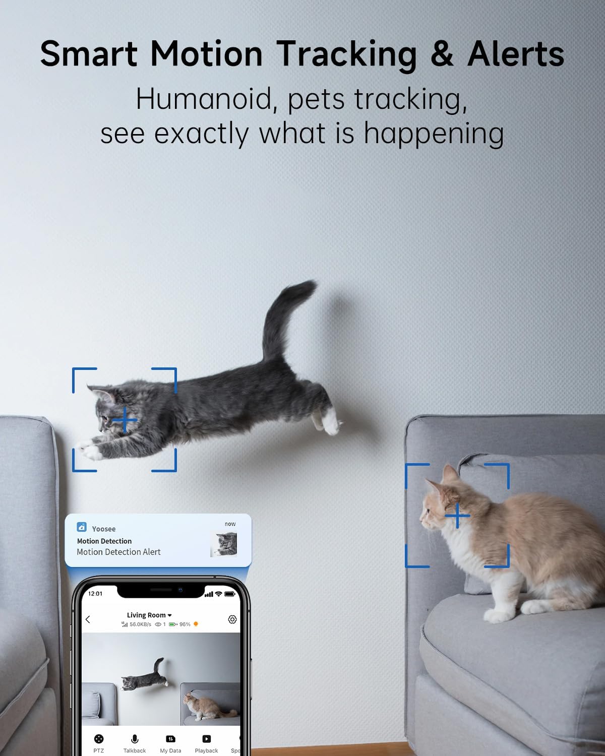 [5G & 2.4G] 2K Pan/Tilt Security Cameras for Home Security Indoor, AI Voice Change for 2-Way Talk, Motion Detection, 24/7 SD Recording/Cloud Storage, Baby Monitor/dog/Pet Camera with Phone App, 2