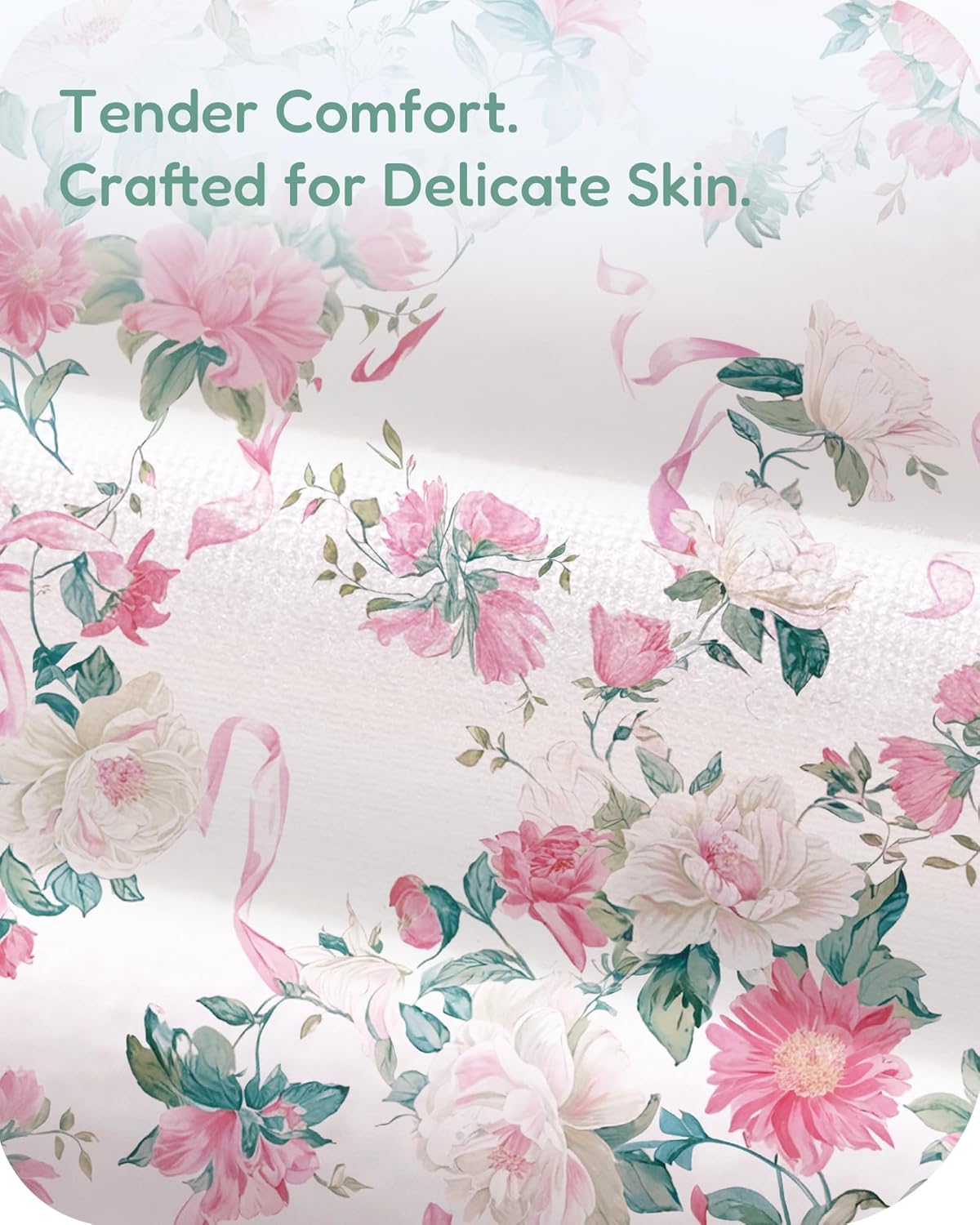 Pack and Play Sheets Fitted, Pink Roses Pattern, Breathable and Safe, Hypoallergenic, 2 Pack for Baby Girls