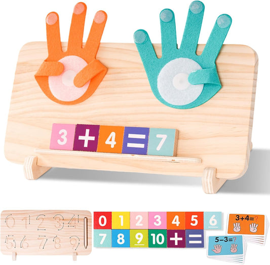 Hirger Preschool Learning Toys for Toddlers 2-4, Educational Math Manipulatives Number Counting Blocks for Kids, Montessori Toy for Boys Girls Age 2+ Birthday Gifts