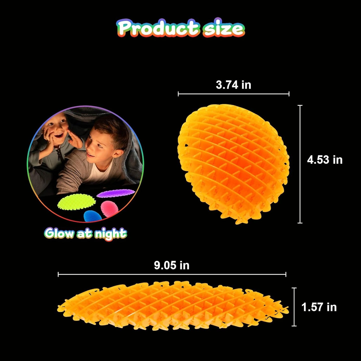 Night Glow Worm Fidget Toy, Funny Pocket Fidget Toy, Stress Relief Toy, Resistance Fidget Toys Sensory Stress Anxiety Relief Toys for Kids Adults (Pink)