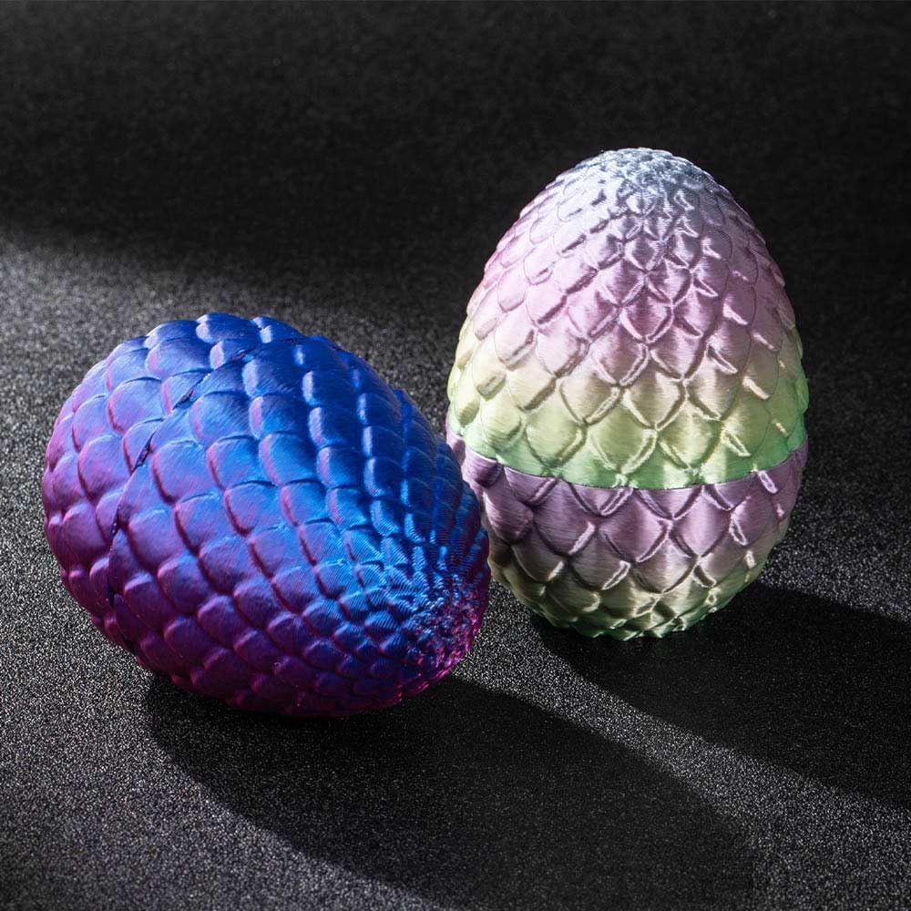 3D Printed Dragon Egg,Crystal Dragon Egg Fidget Toys,Flexible Joints Full Articulated Dragon with Egg,Executive Desk Toys for ADHD, Autism, Relief Anxiety