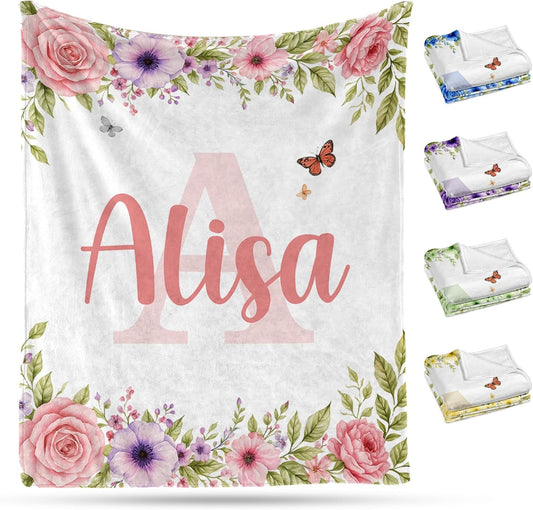 Ship Next Day, Personalized Baby Blanket – Printed in USA, Custom Baby Blanket for Boys & Girls, Baby Blanket with Name, Baby Shower, Easter, Christmas, Birthday Newborn & Toddler Gifts, Baby Gifts