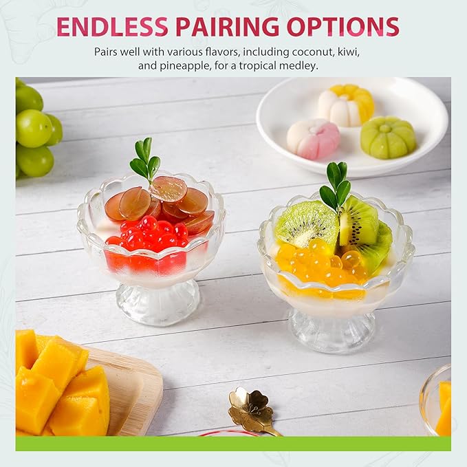 Soeos Strawberry Popping Boba Pearls 6.6 Pounds, Bursting Boba Pearls for Bubble Tea, Beverages, Shakes, Desserts, Smoothie and Ice Cream Topping