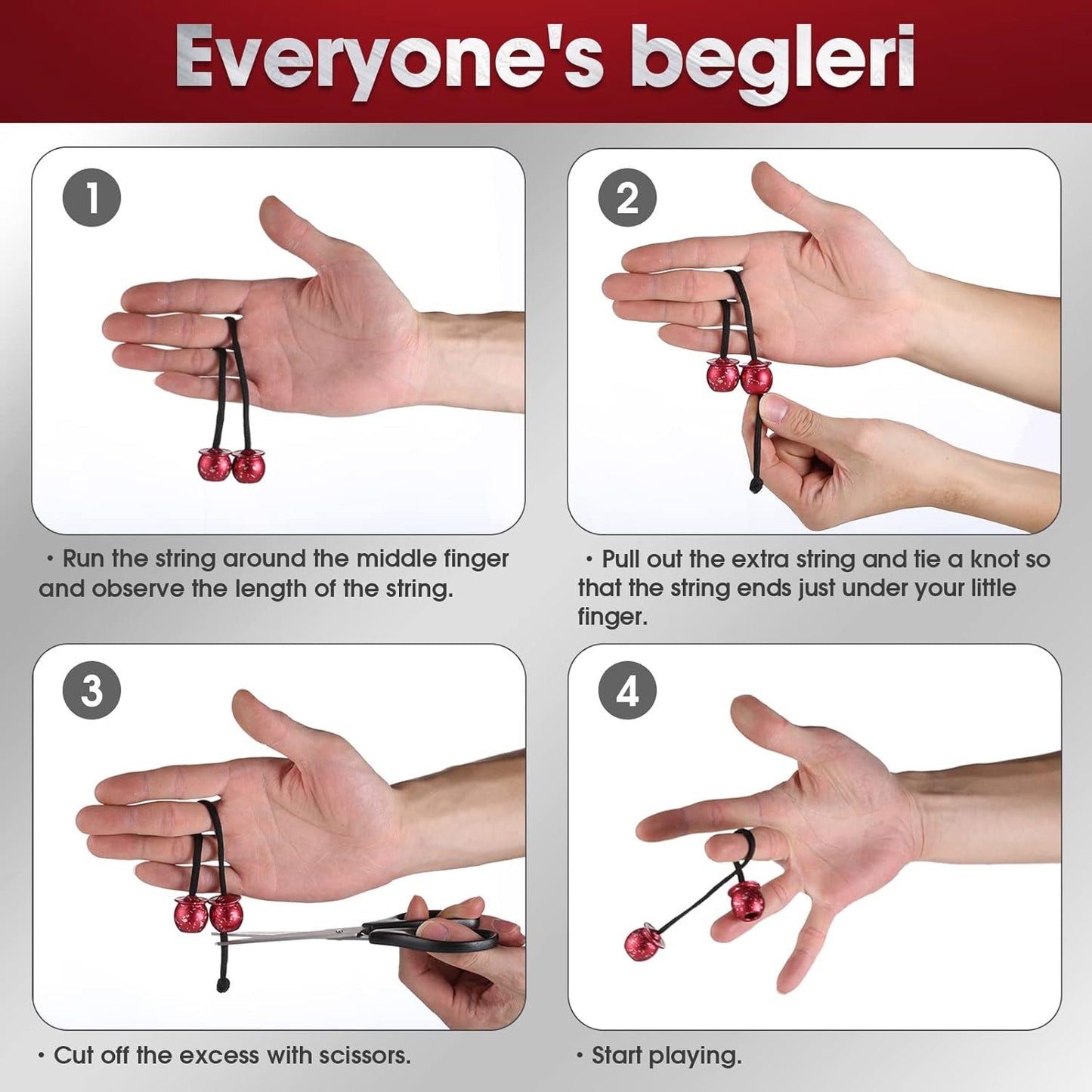 Begleri Fidget Beads - Worry Fidget Beads Spin & Bump - Made of Aluminum Alloy - for Men Women Youngs Skill Players Creates a Bit of Magic for You (UFO-Black Blue&White)