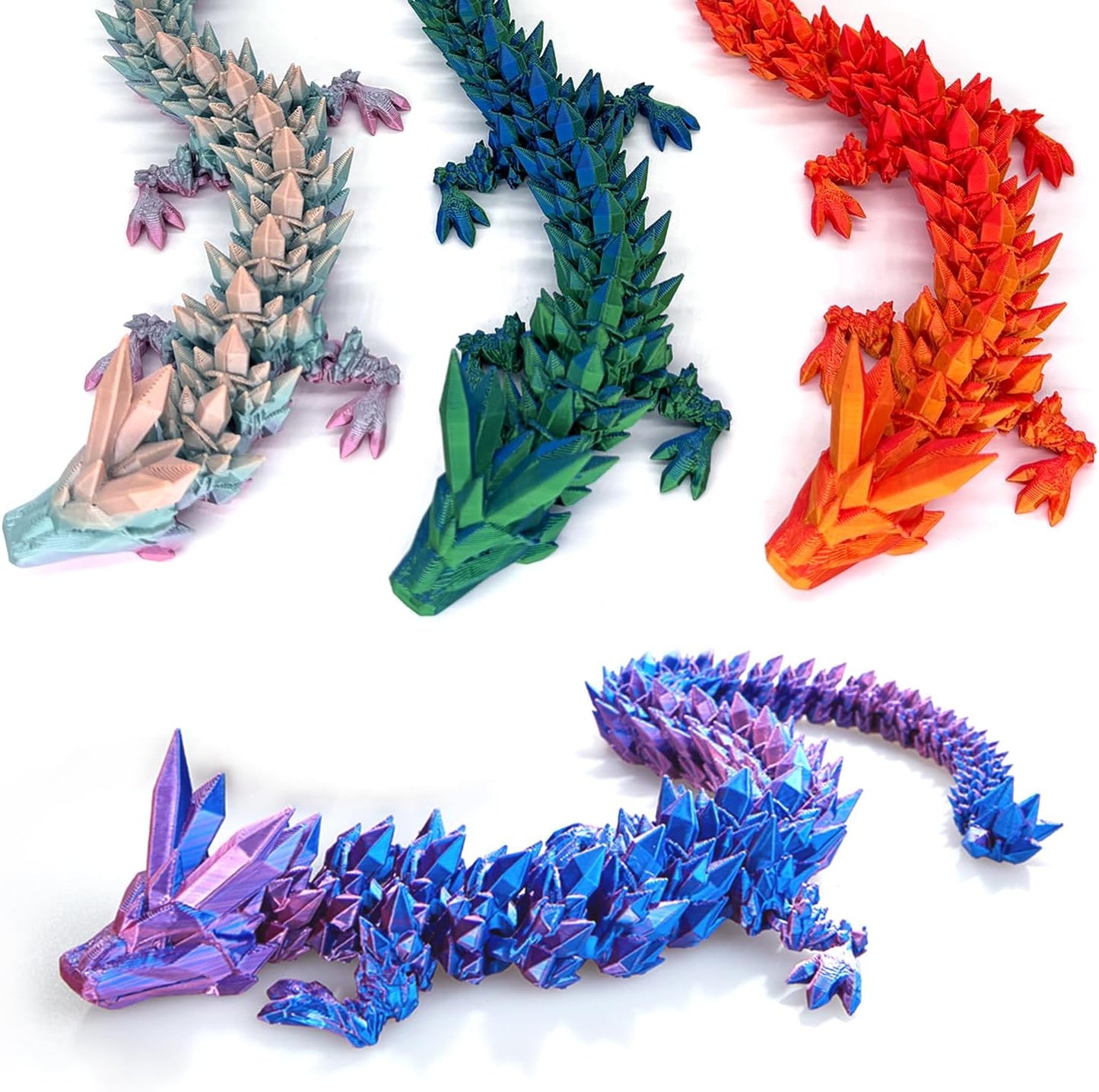 Easter Eggs 3D Printed Dragon Egg Dragon Eggs with Dragon Inside Fidget Toys Pendant Desk Decorative Easter Egg Fillers Easter Gifts for Boys Kids Home Office Decor (Rainbow)